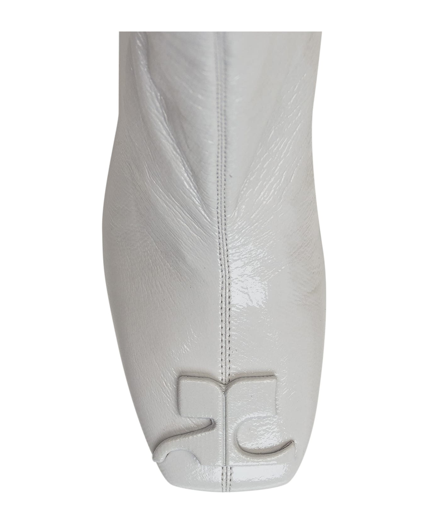 Courrèges Leather Boots - Dirty White