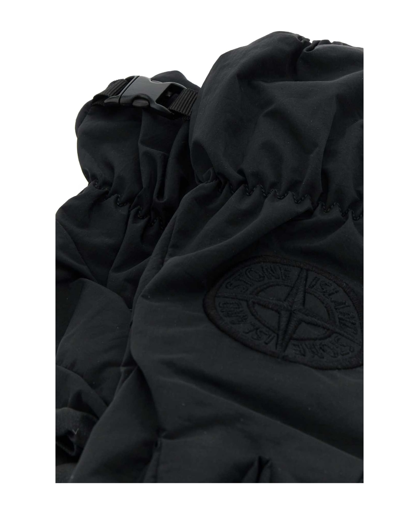 Stone Island Black Nylon Gloves - BLACK