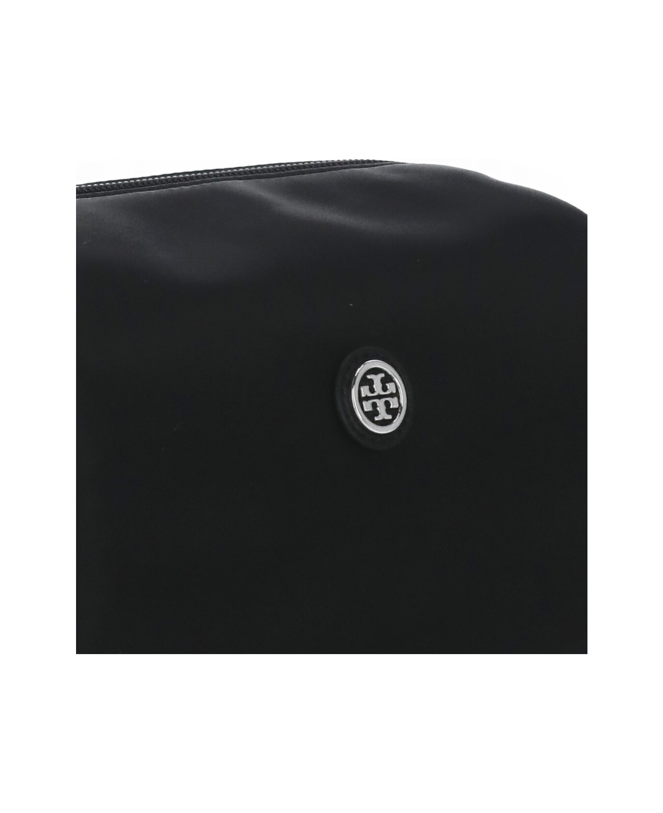 Tory Burch Logo Plaque Large Cosmetic Bag - Black クラッチバッグ