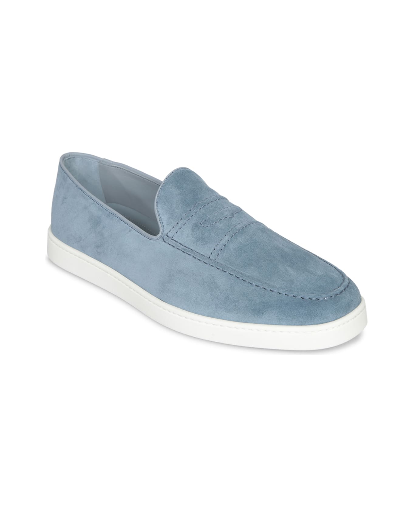 Church's Peebles Suede Cel Blue Moccasins - Blue