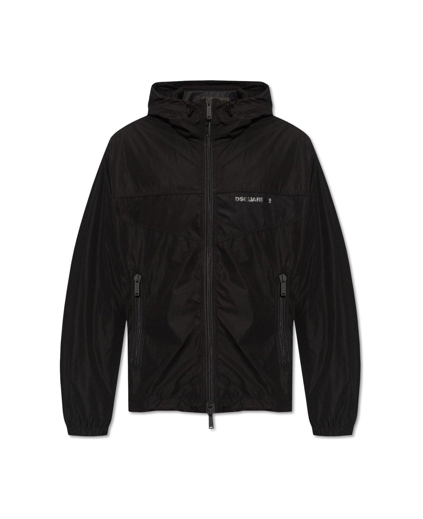 Dsquared2 Icon Printed Hooded Jacket - Black
