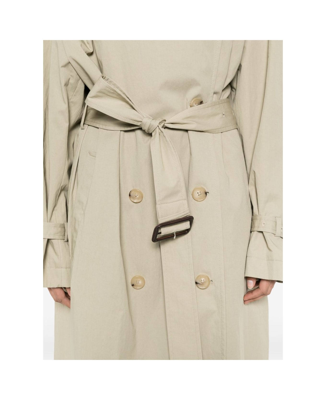 Totême Cotton Blend Trench Coat - Beige