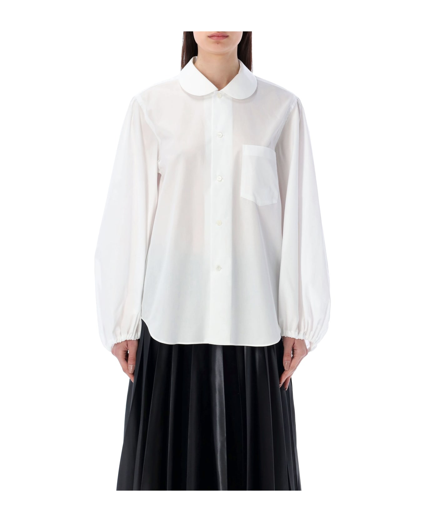 Black Comme des Garçons Peter-pan Collar Shirt - WHITE