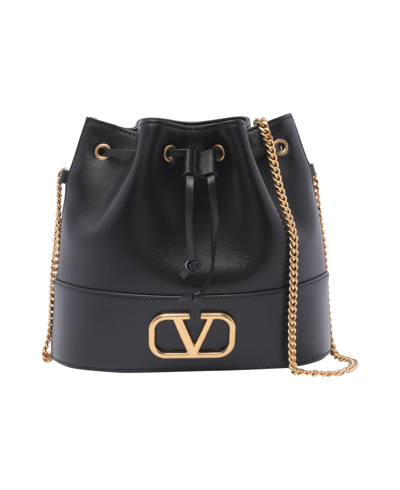 Valentino Garavani Vlogo Signature Bucket Bag - Black