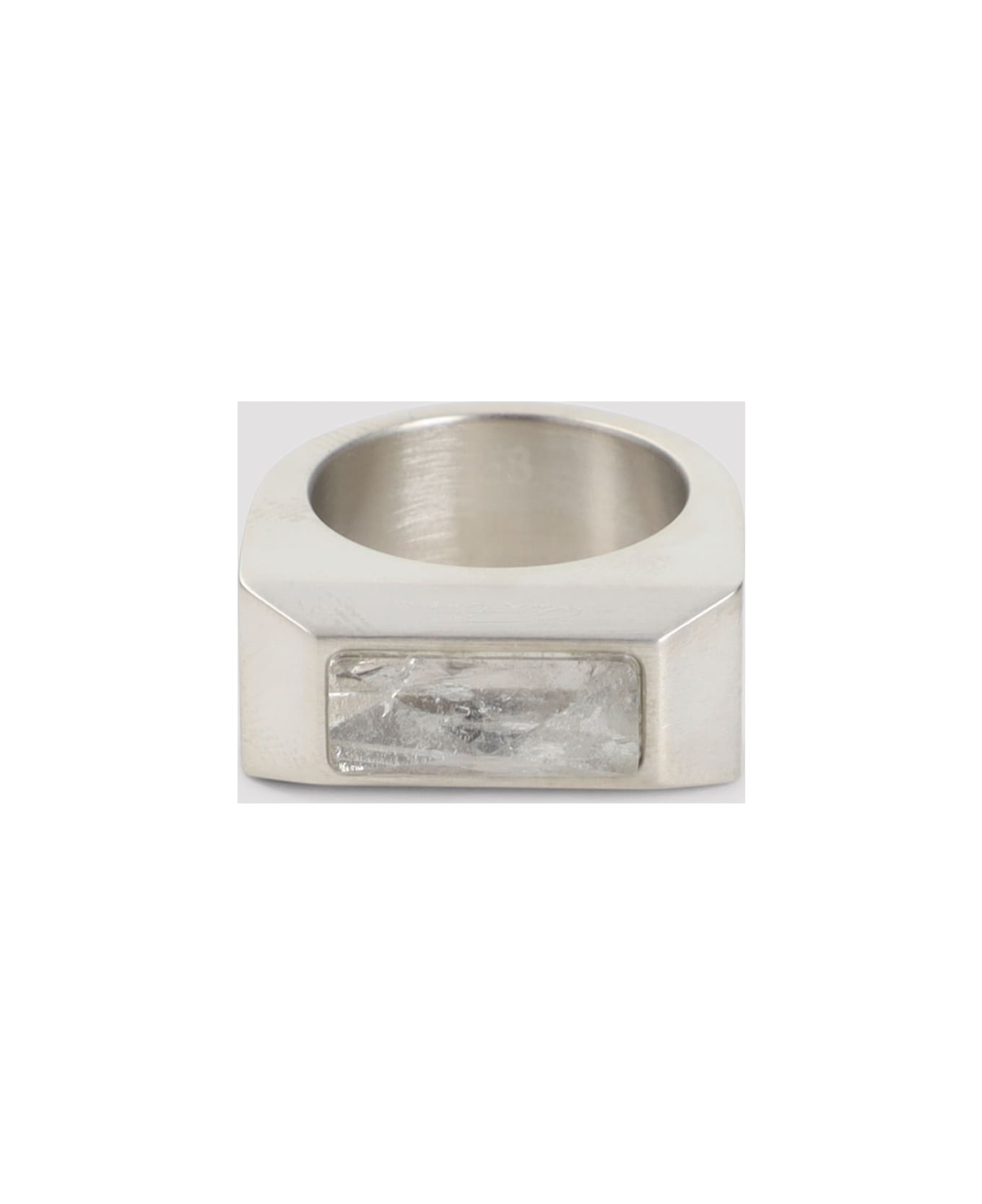 Rick Owens Crystal Pyramid Ring - Palladio