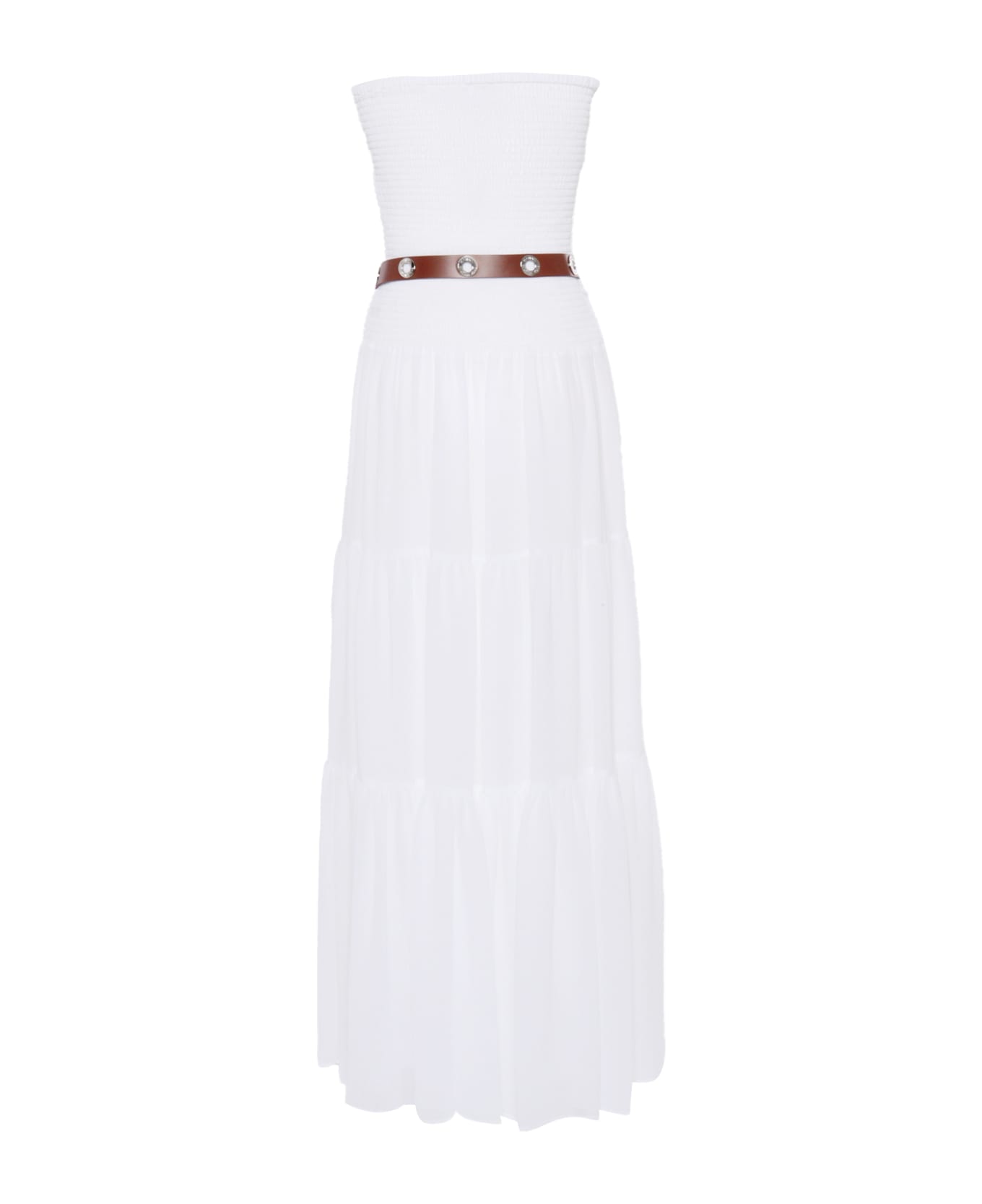 Michael Kors White Maxi Midi Dress - WHITE ニットウェア