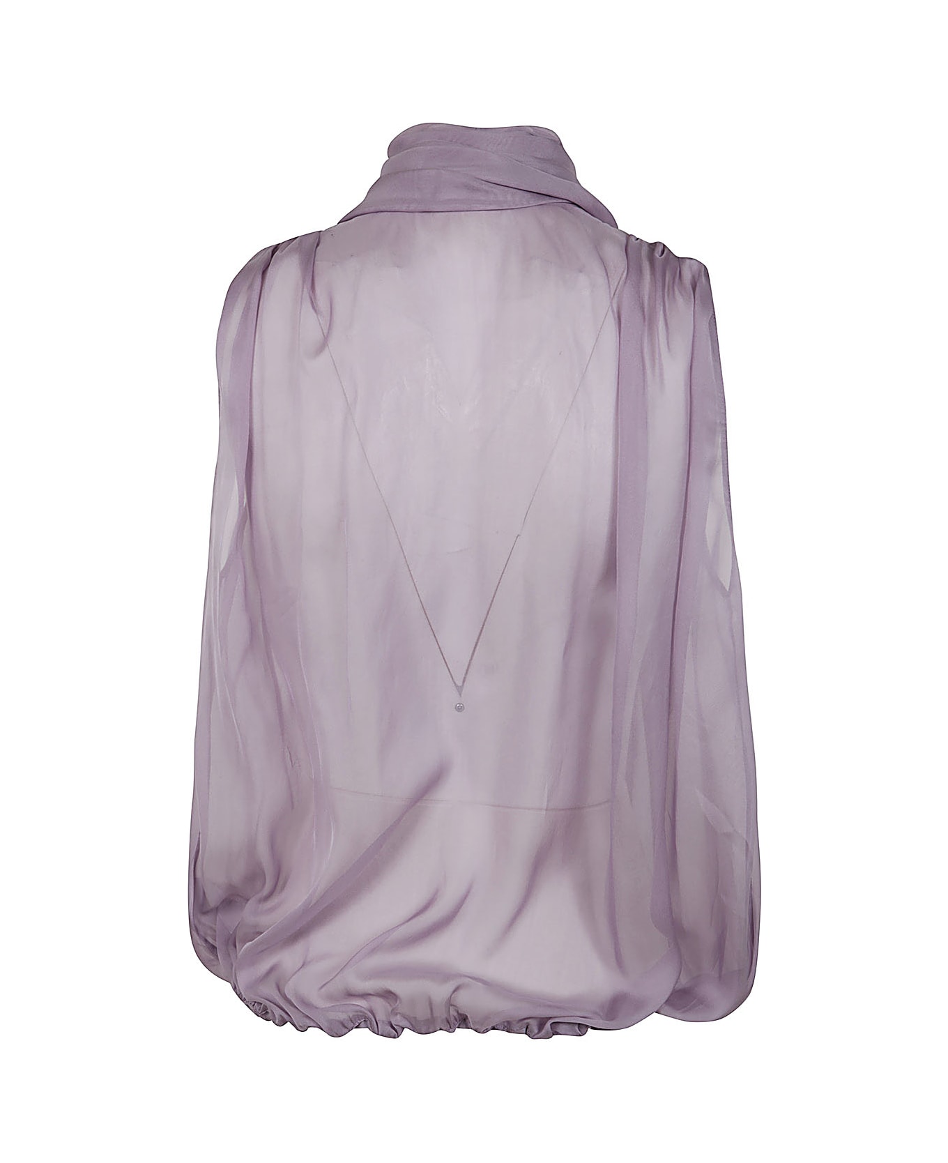 Blumarine 4c091a Blouse With Bow - Lavender ブラウス