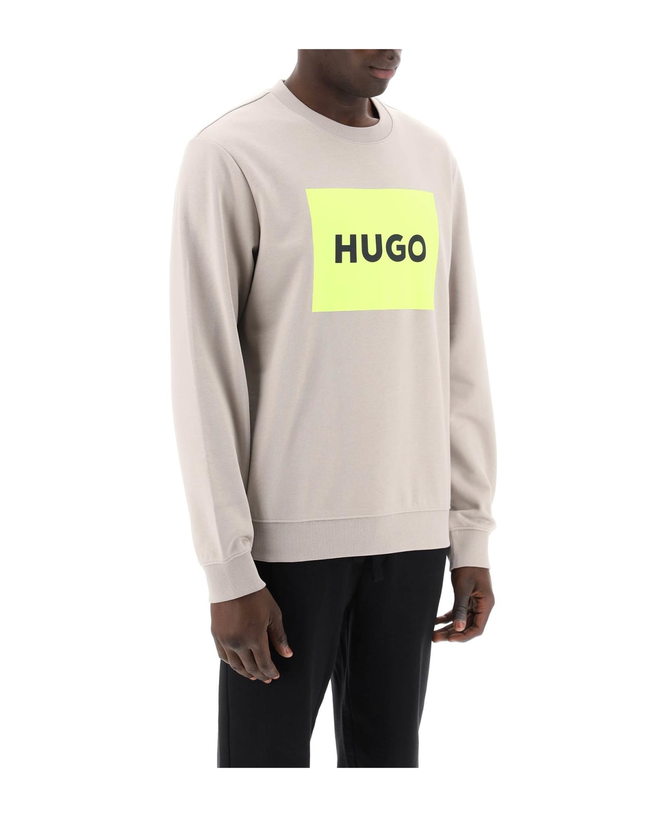 Hugo Boss Duragol Logo Box Sweatshirt - LIGHT PASTEL GREY (Grey)