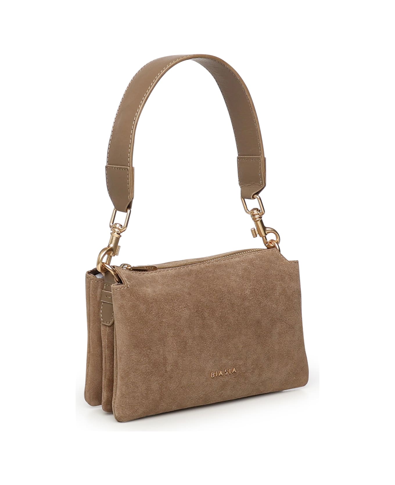 Biasia Feather Small Shoulder Bag - Beige