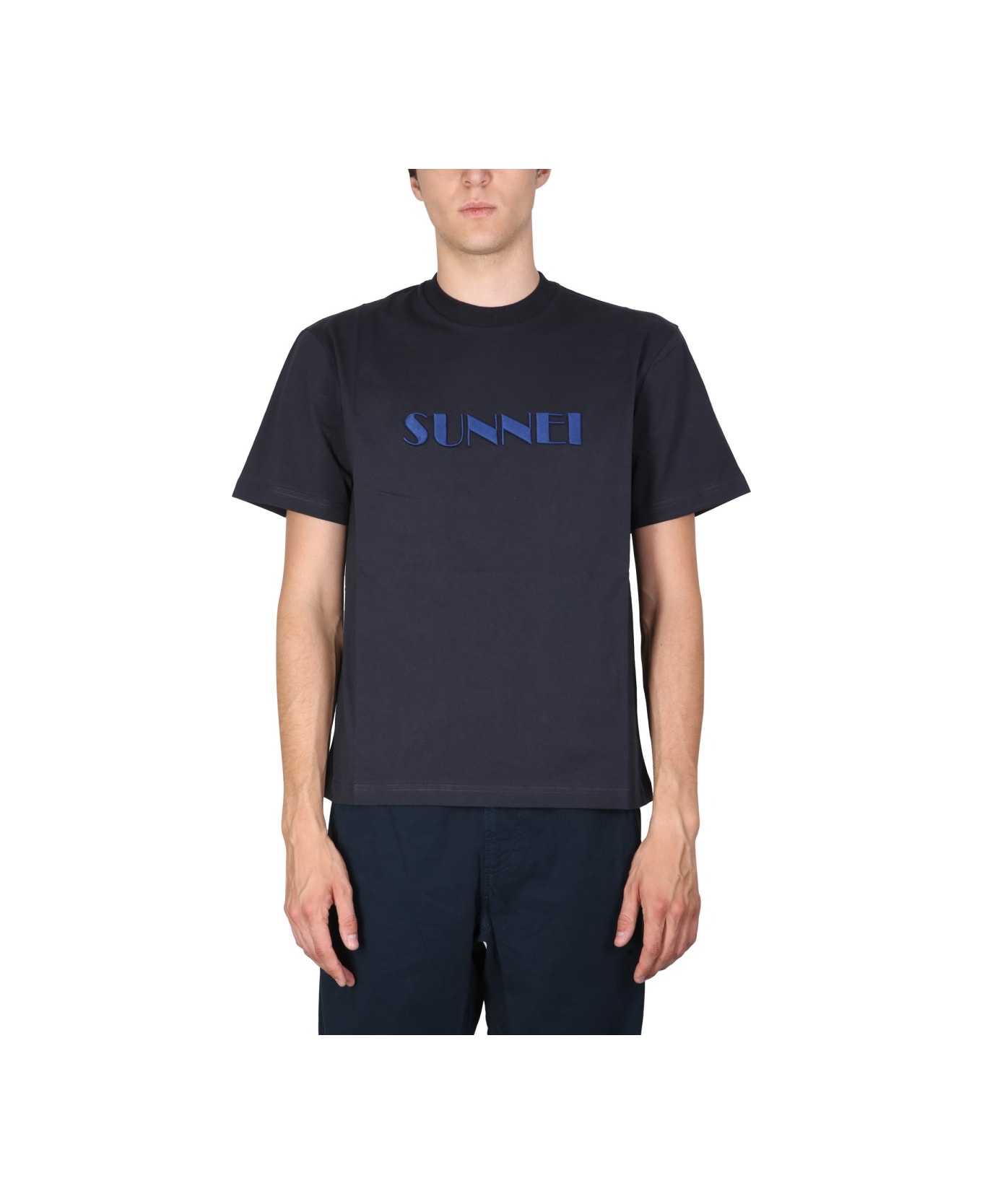 Sunnei Crewneck T-shirt - BLUE