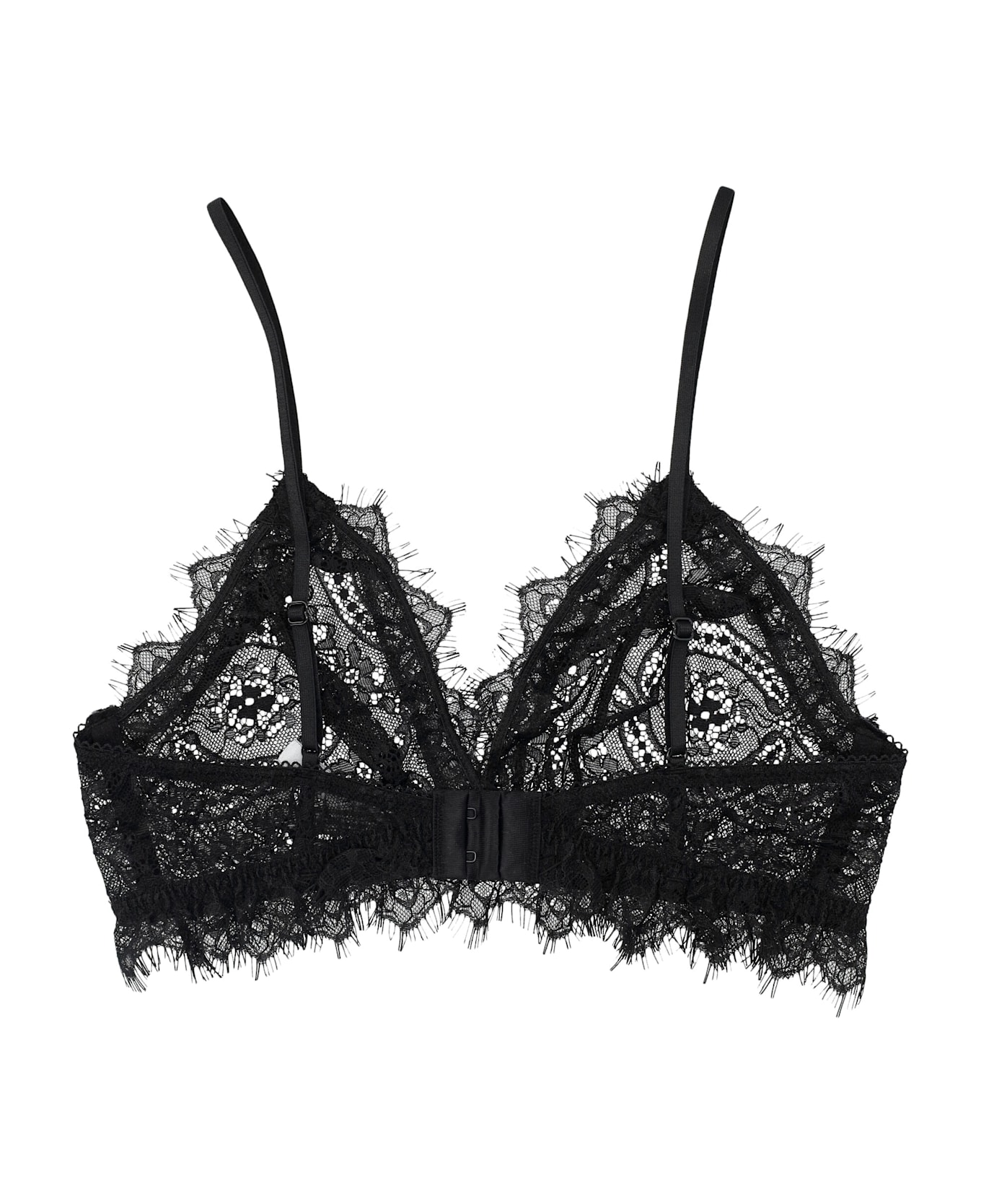Anine Bing Black Lace Soft Bralette - BLACK
