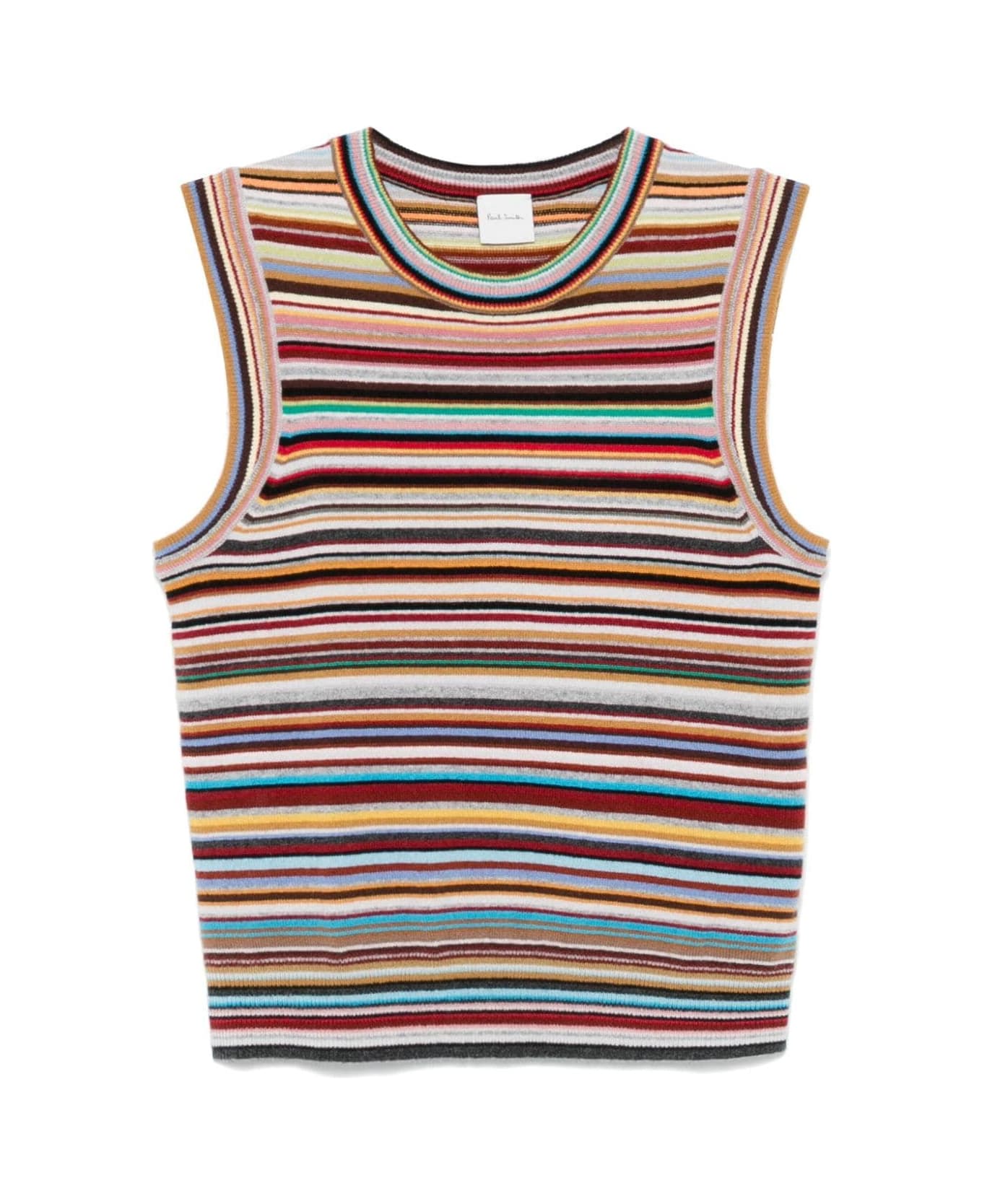 Paul Smith Womens Knitted Vest Crew Neck - Multi