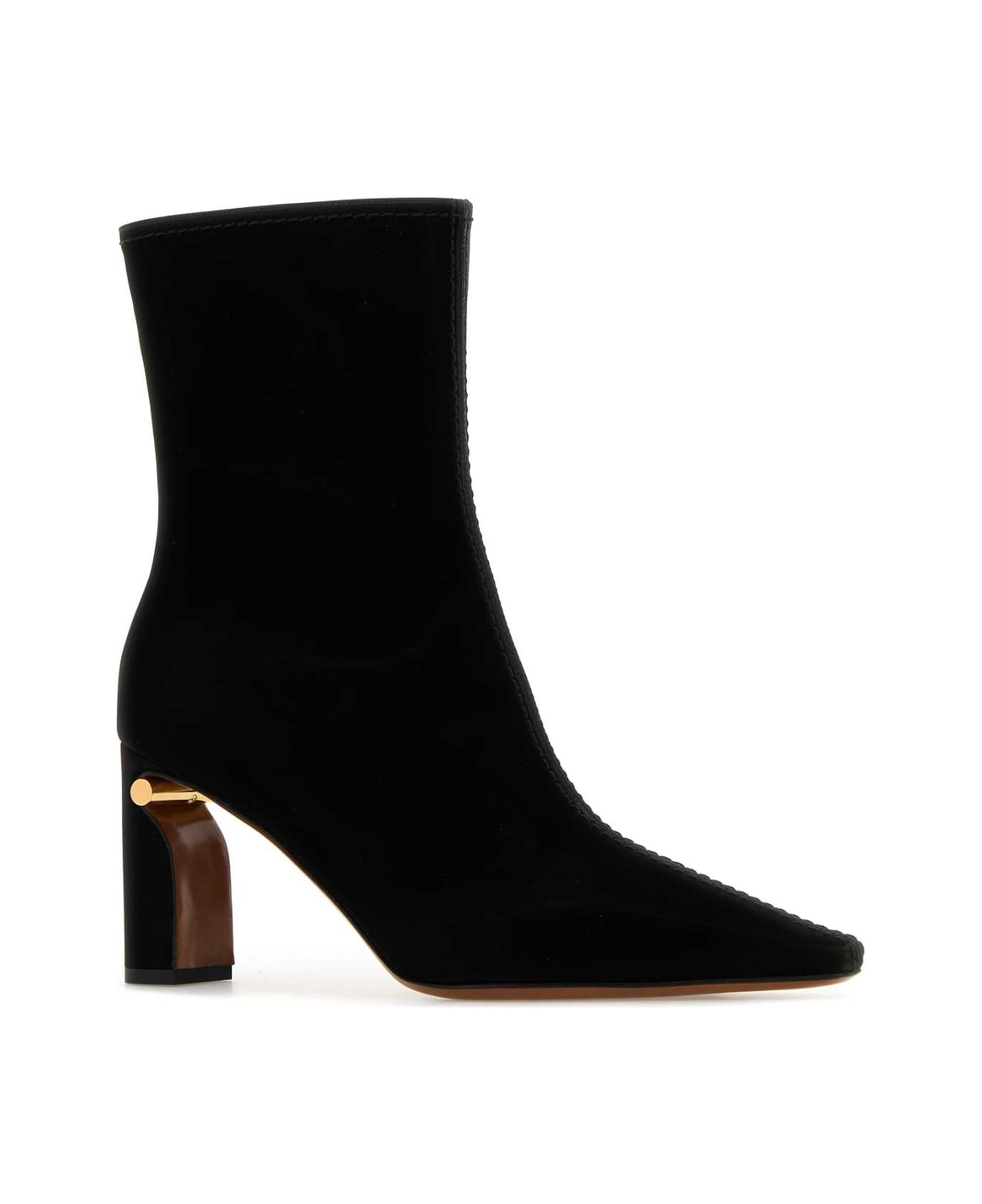 Alexander McQueen Black Fabric Ankle Boots - BLACKGOLD