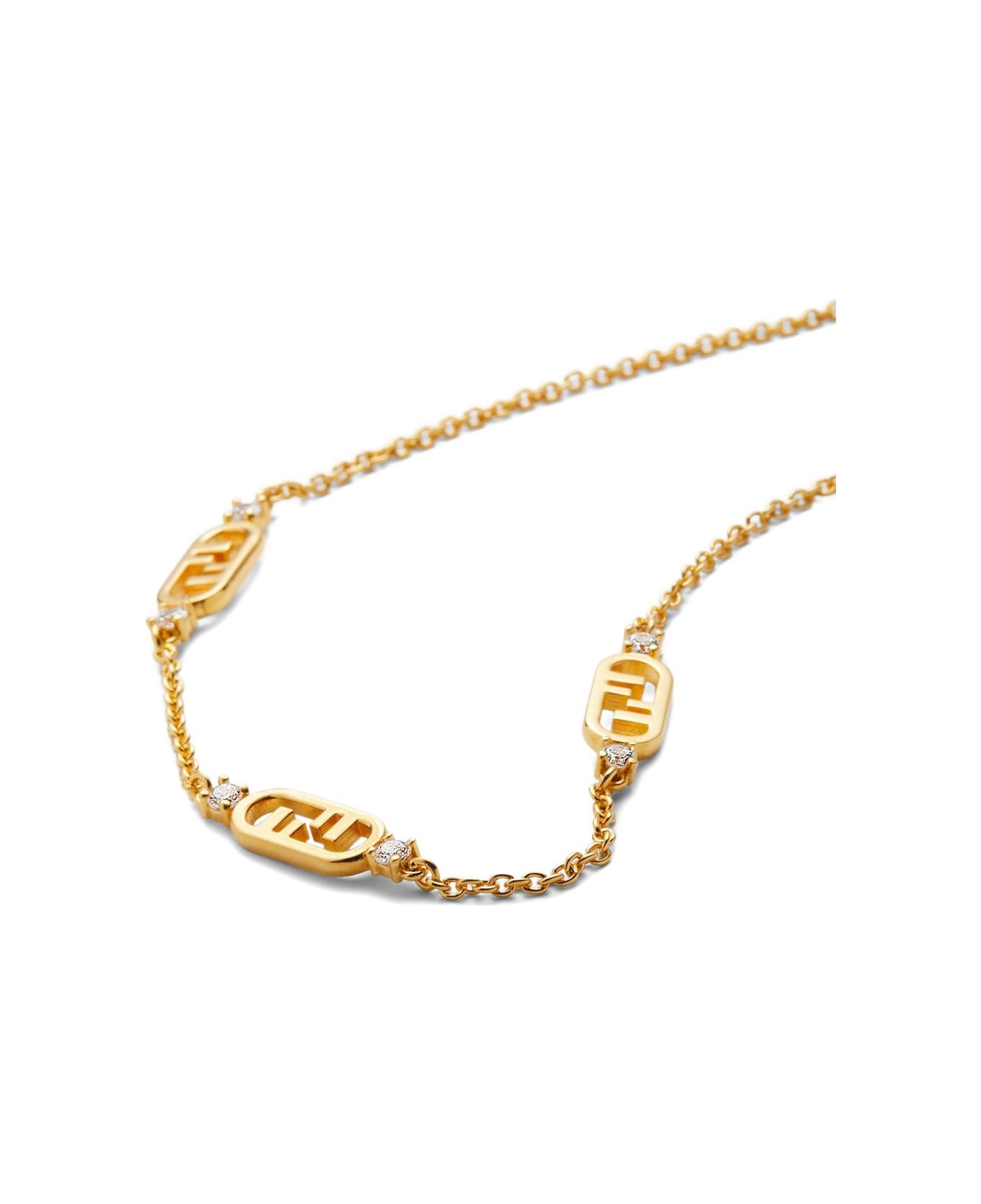 Fendi O
lock Necklace - Golden