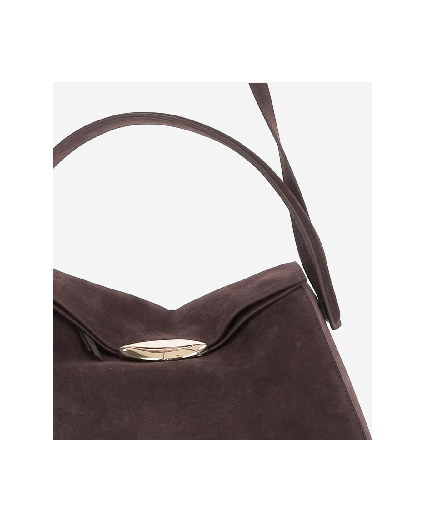 Benedetta Bruzziches Large Elif Suede Bag - Brown