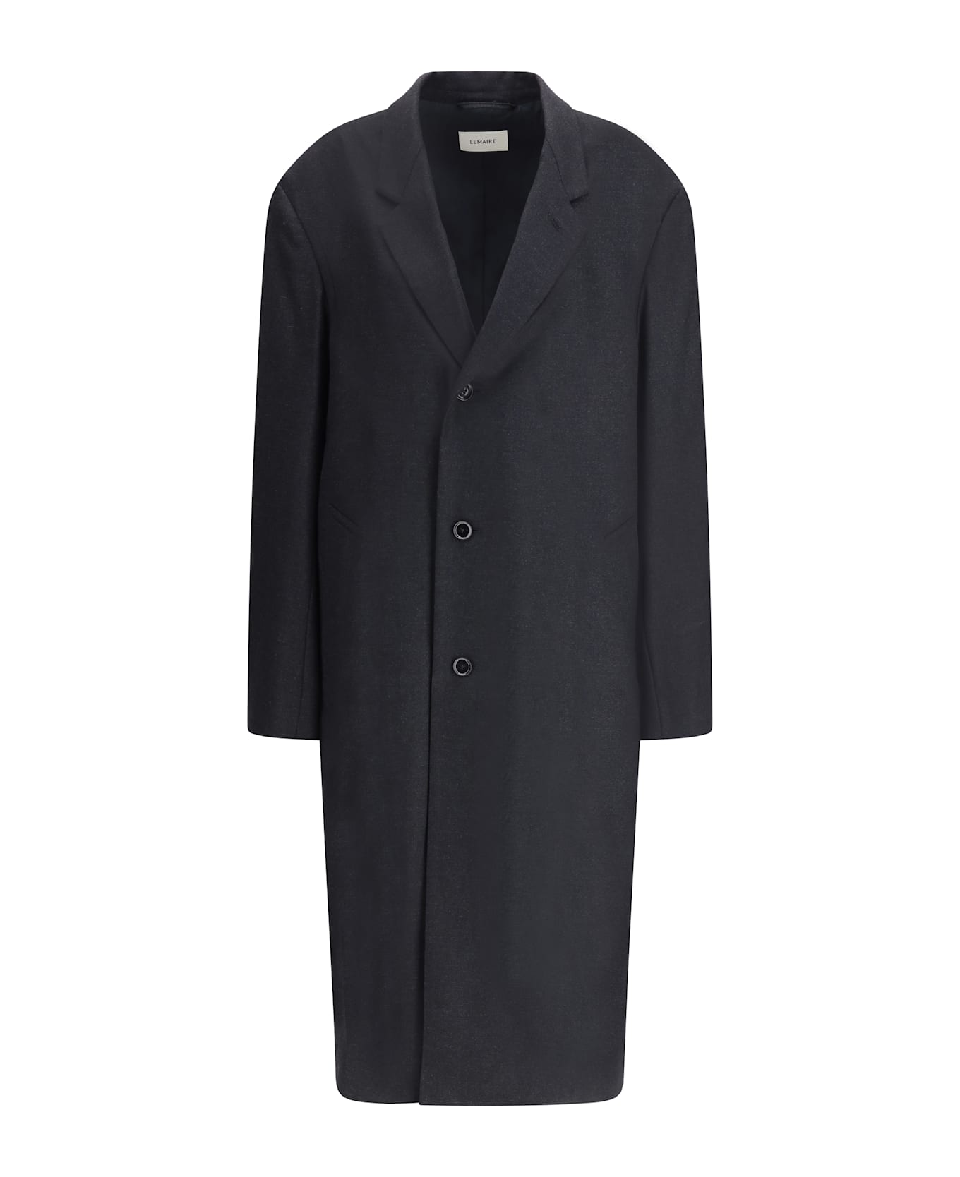 Lemaire Single-breasted Tailored Coat - ANTHRACITE/GREY