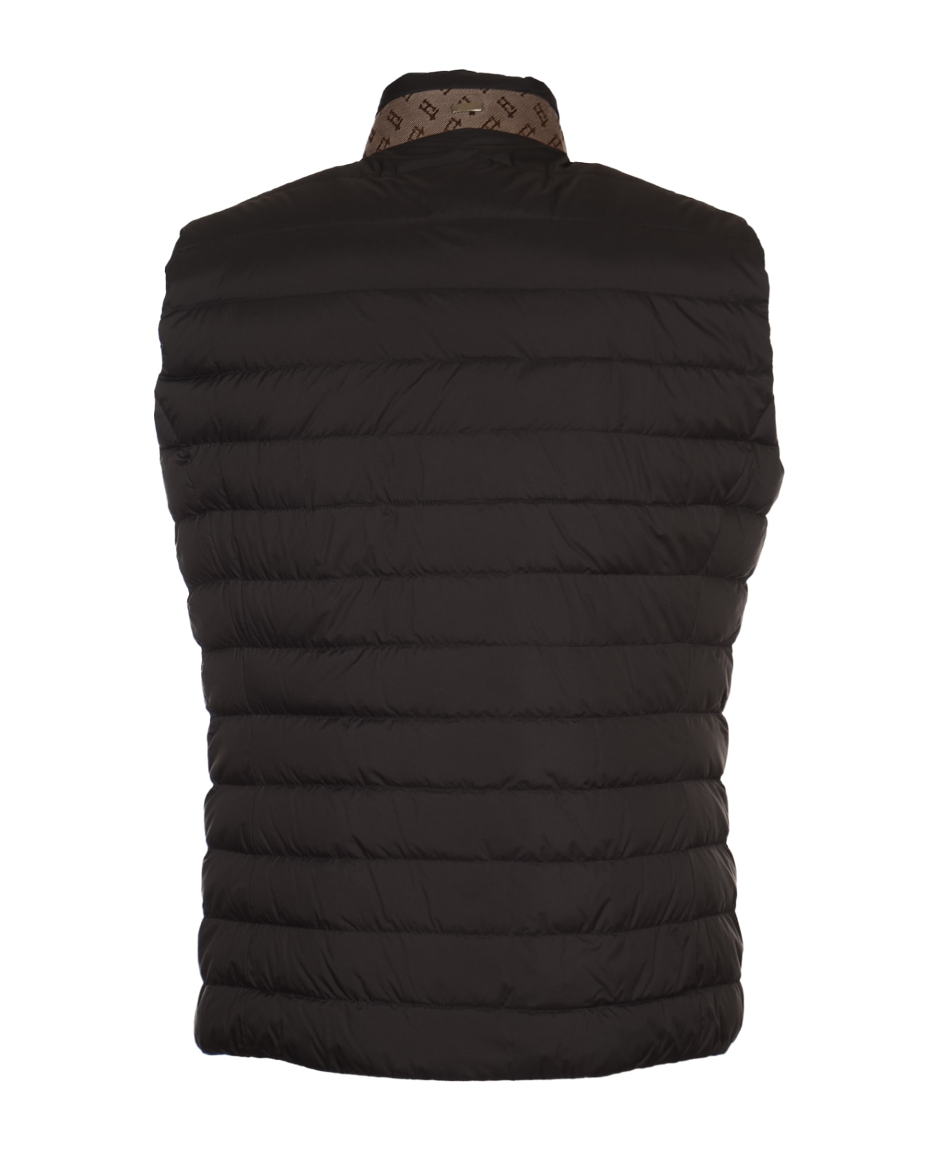 Herno High-neck Zipped Padded Vest - Black