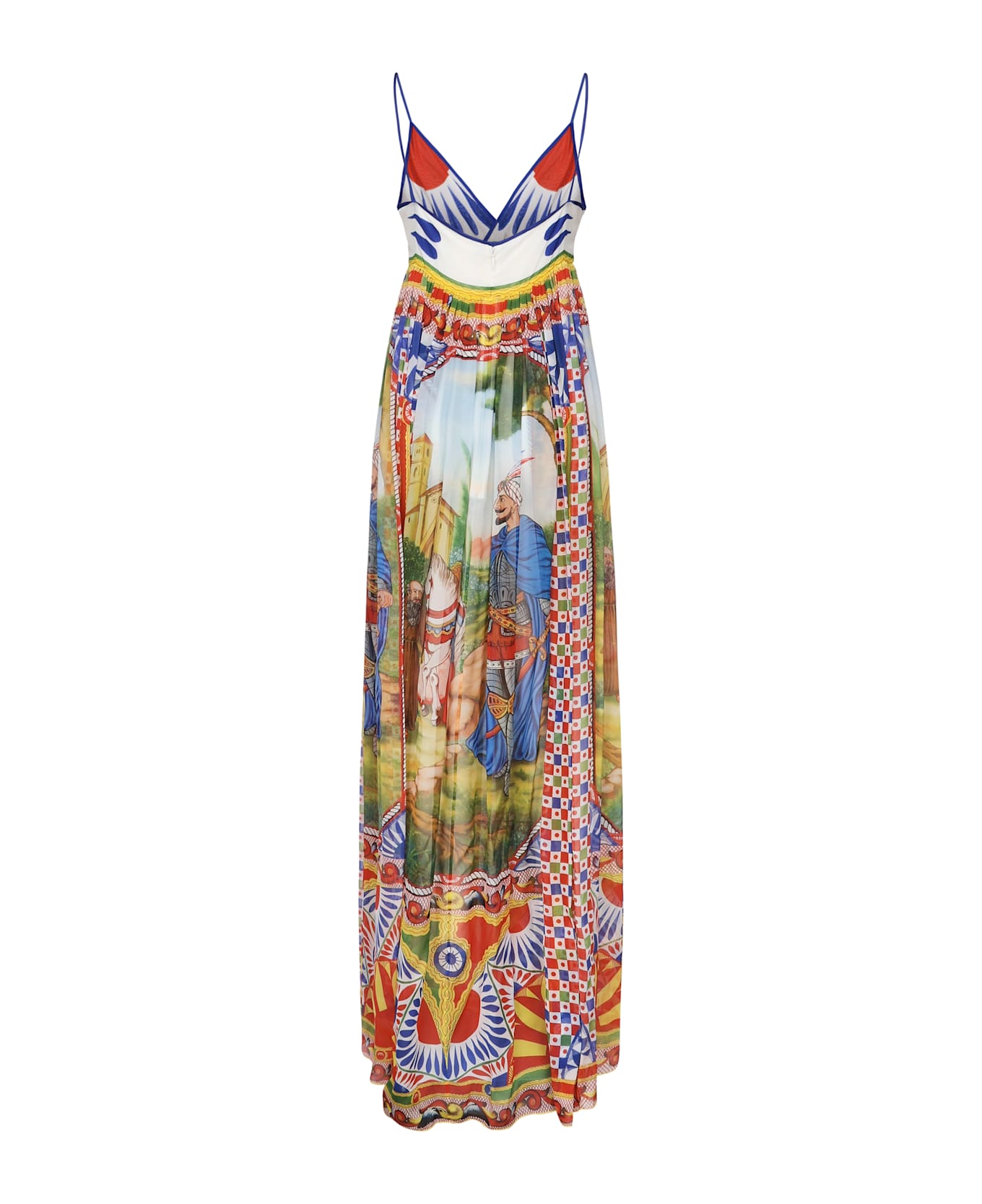 Dolce 
Gabbana Silk Dress With Cart Print - FRIGO 17 STAMPA