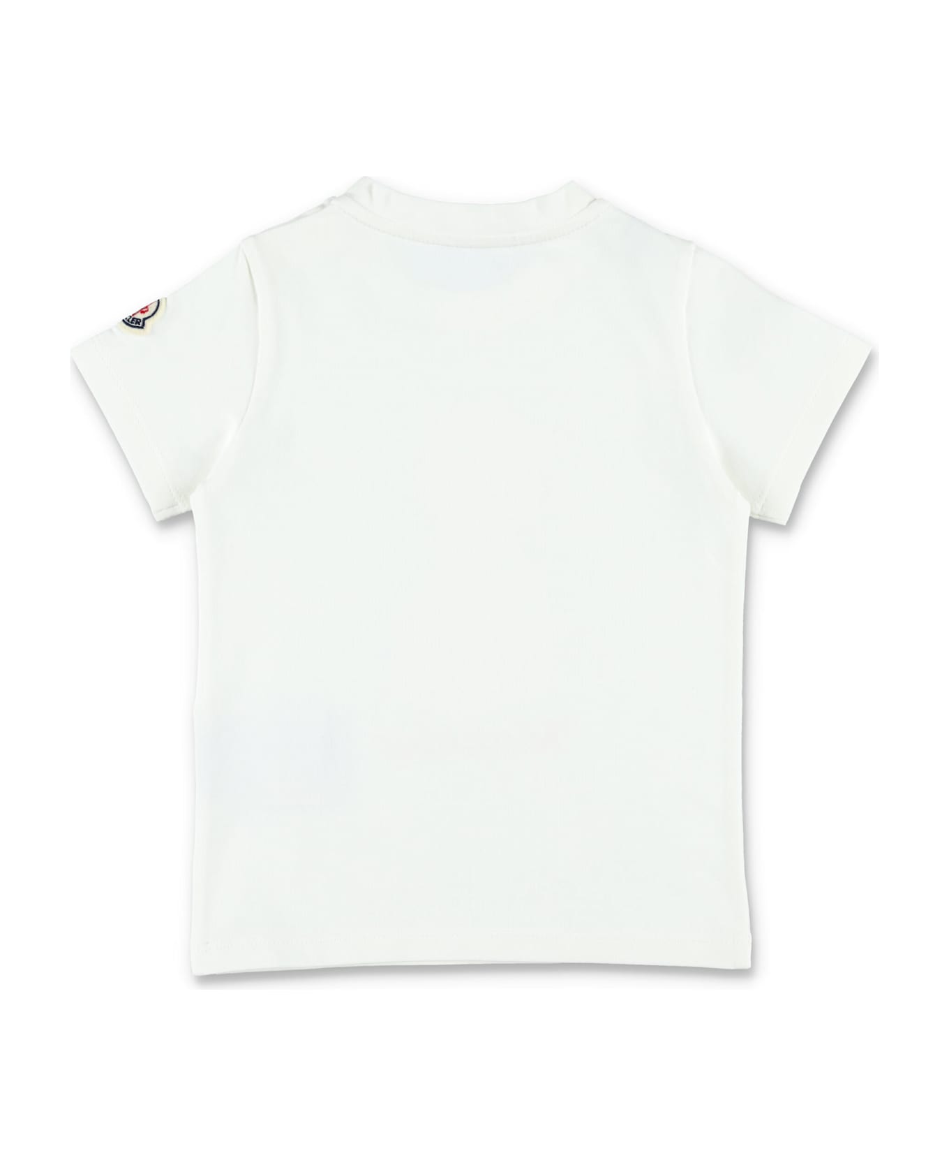 Moncler Kid - Teddy Bear Motif Cotton T-shirt - White
