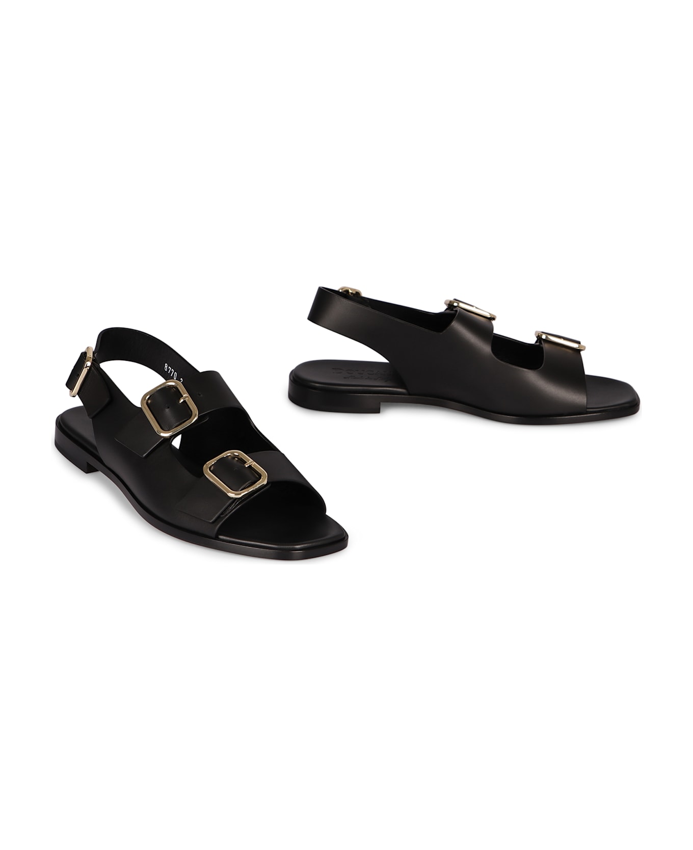 Doucal's Leather Sandals - black