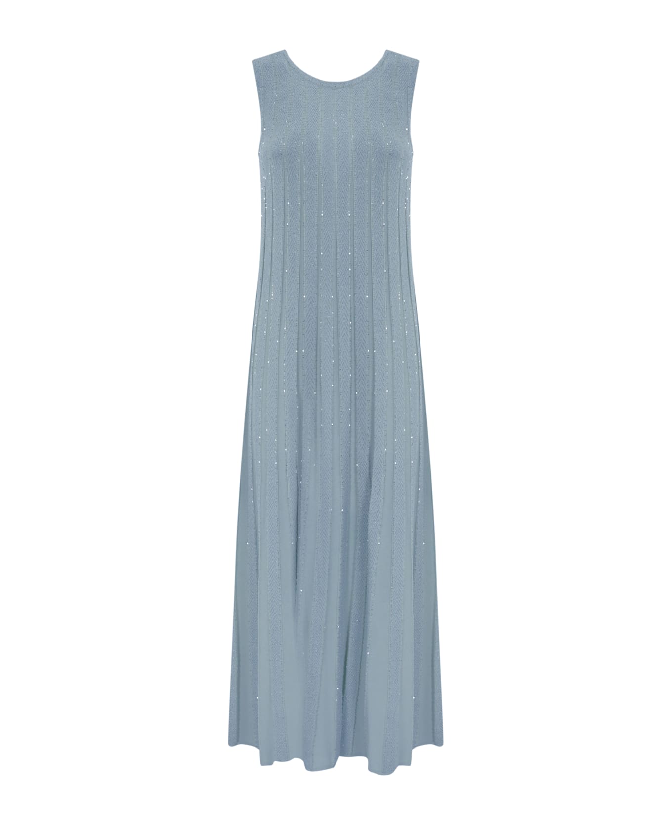 D.Exterior Long Viscose Dress With Sequins - Cielo