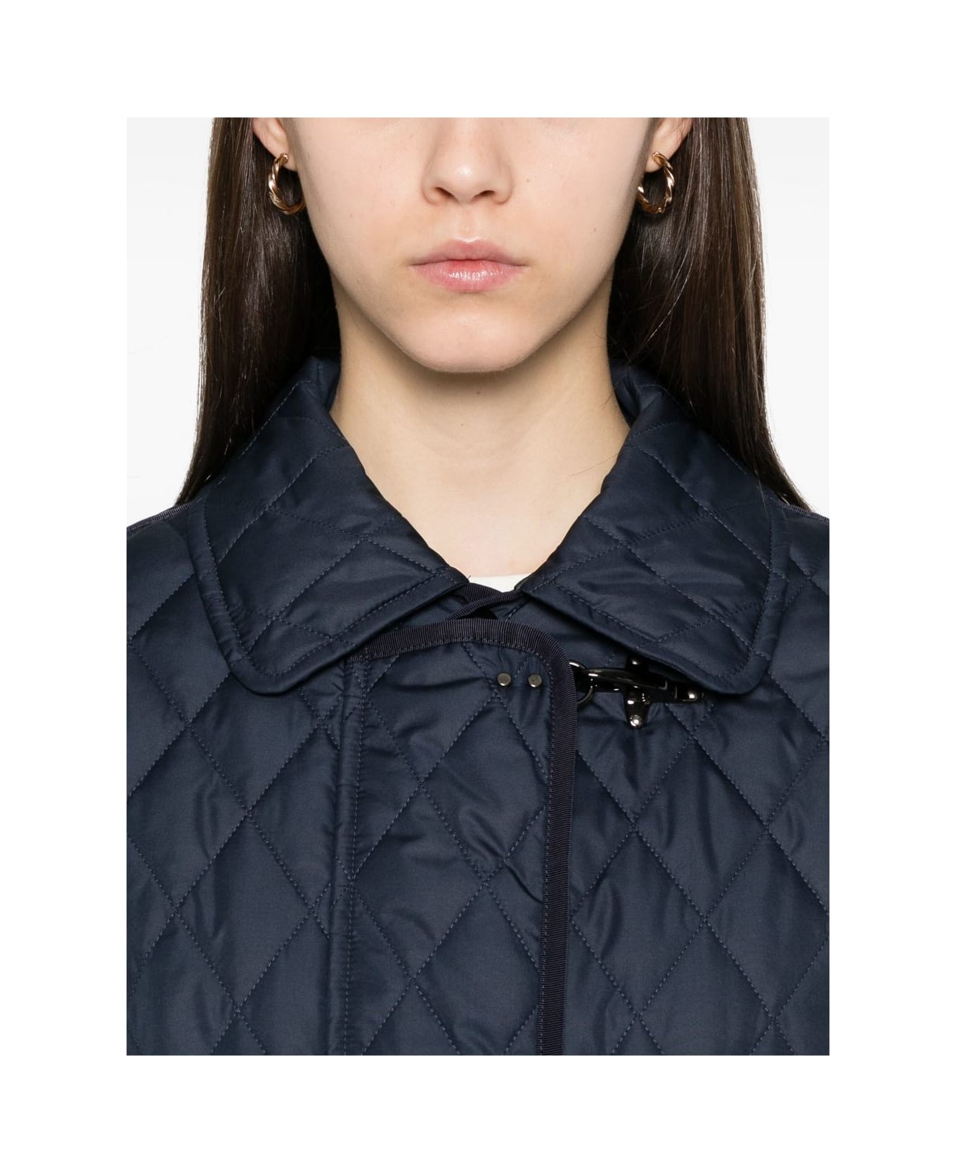 Fay 3ganci Quilted Jacket - Blue