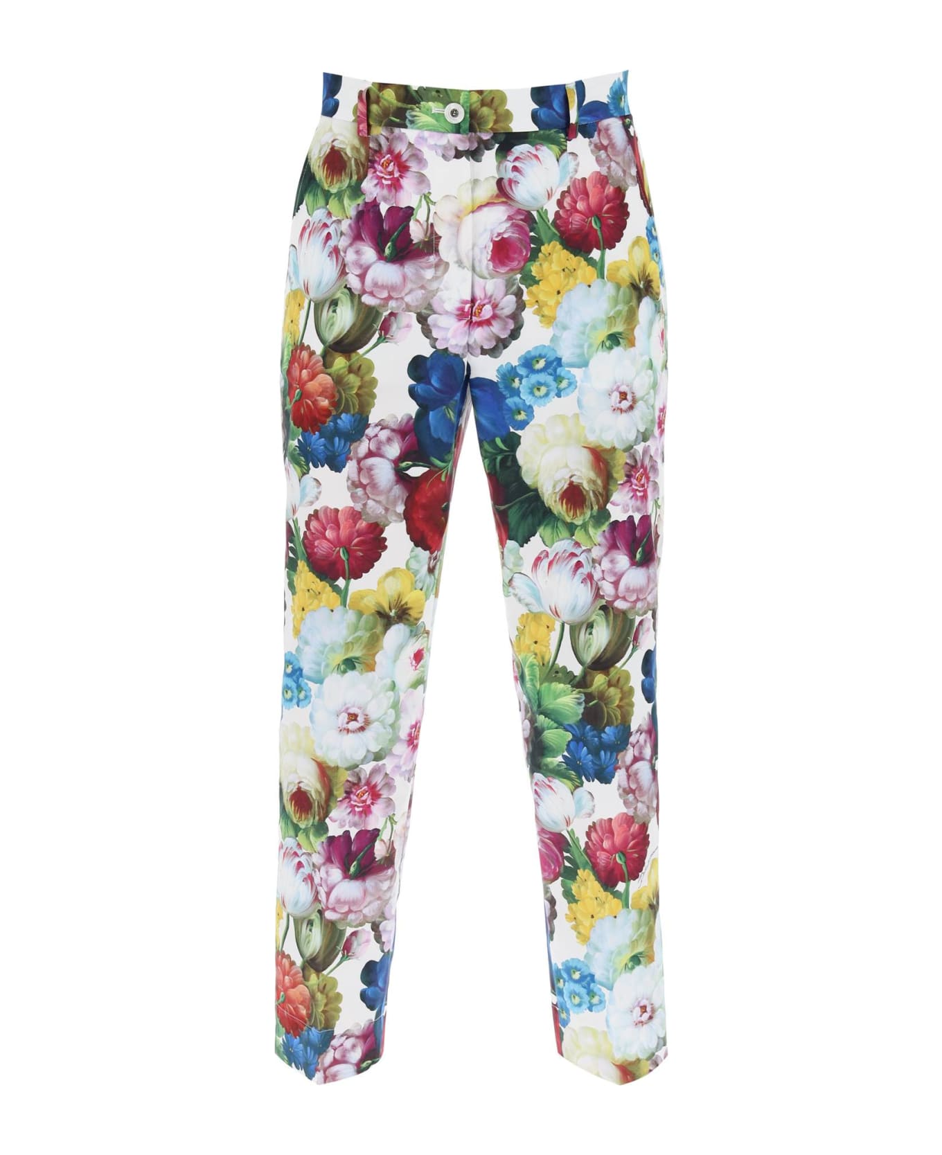 Dolce & Gabbana Nocturnal Flower Cigarette Pants - FIORE NOTTURNO F BCO ボトムス