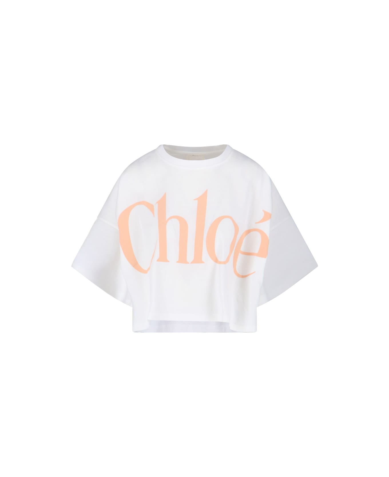 Chloé Logo Crop T-shirt - White
