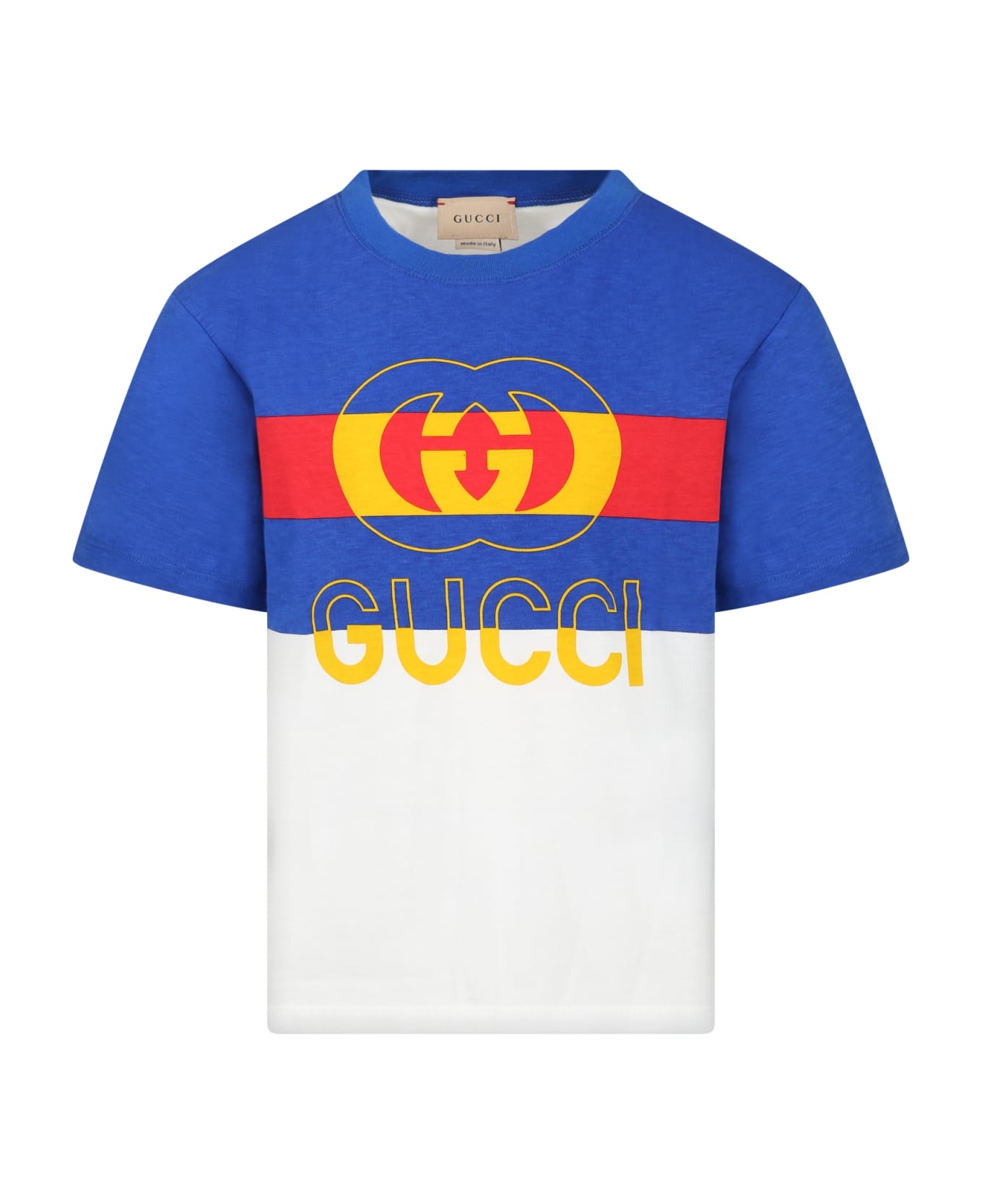 Gucci Multicolor T-shirt For Kids With Gg - Multicolor