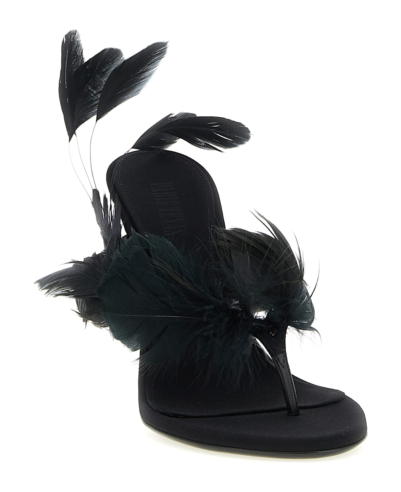 Paris Texas 'lidia Feather Thong' Mules - Black  