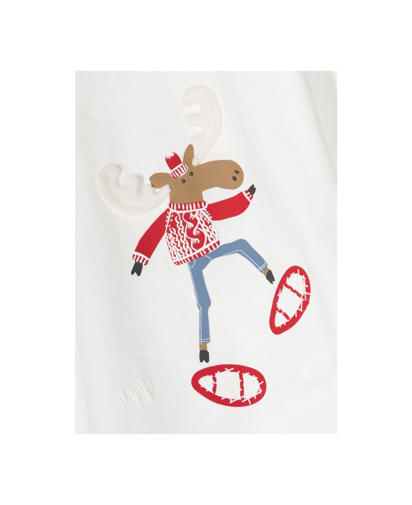 Il Gufo T-shirt M/l Reindeer - WHITE