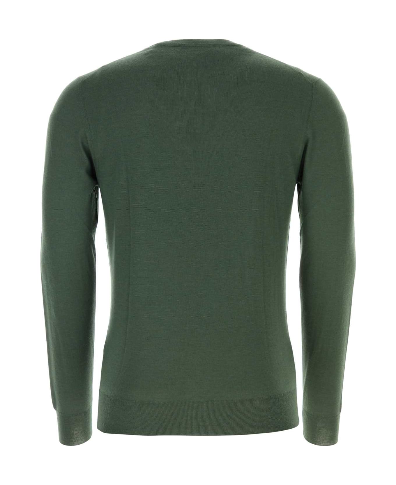 Fedeli Green Cashmere Blend Sweater - VERDEINGLESE