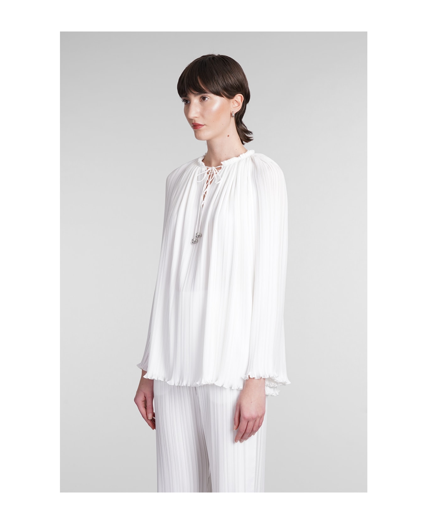 Lanvin Blouse In Beige Polyester - White ブラウス