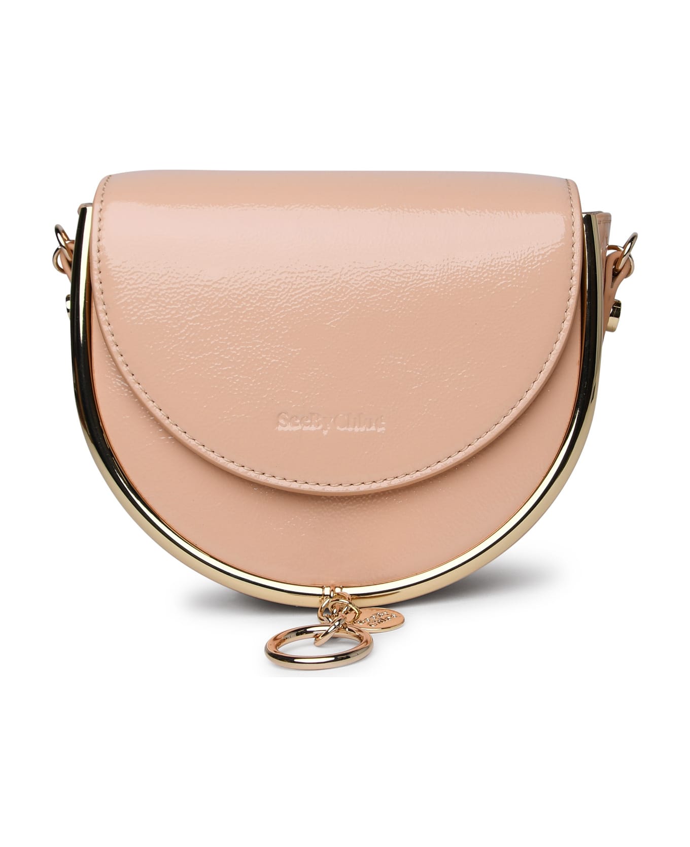 See by Chloé Pink Patent Leather Bag - Nude トートバッグ