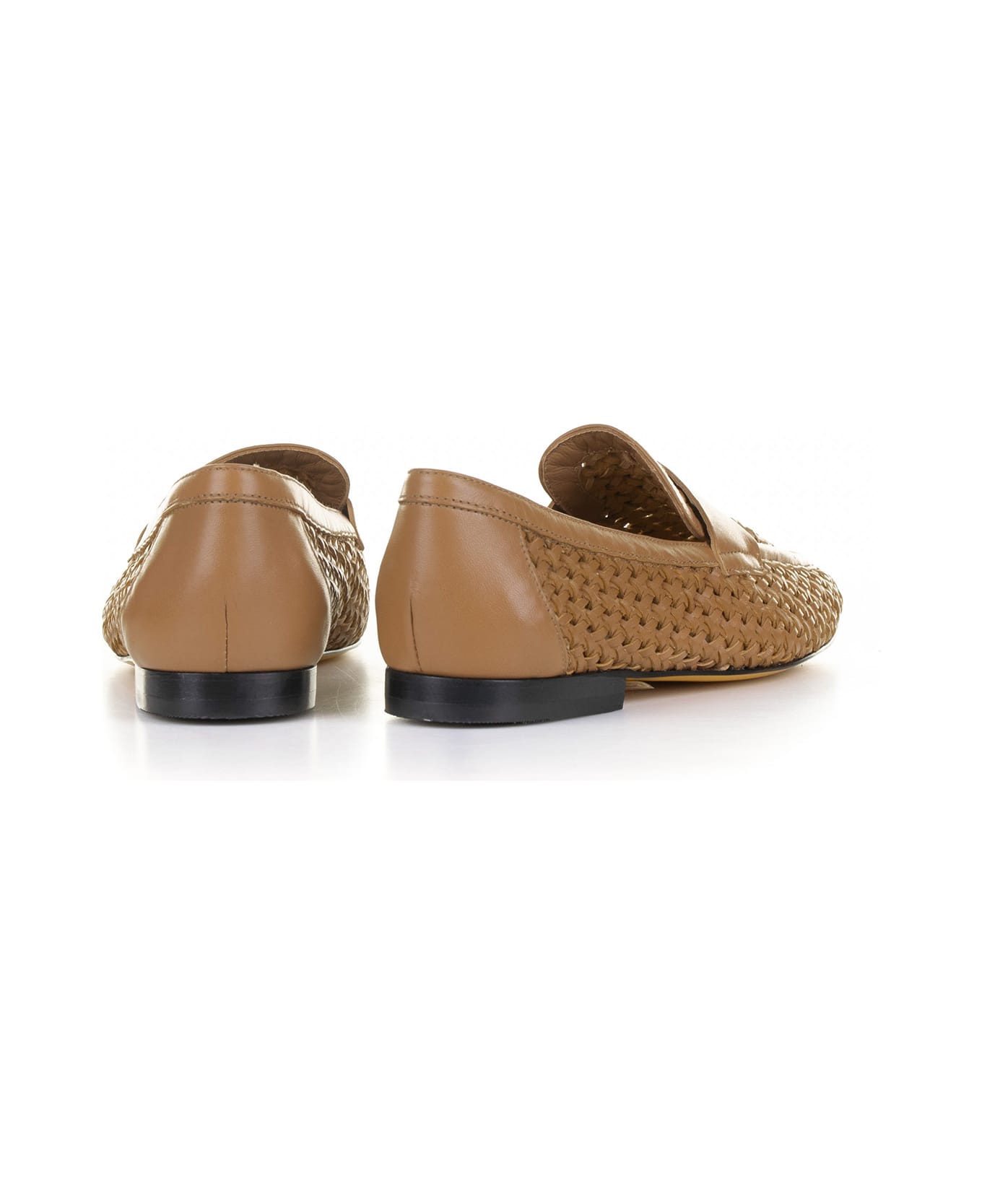 Doucal's Woven Leather Moccasin - NOCE フラットシューズ