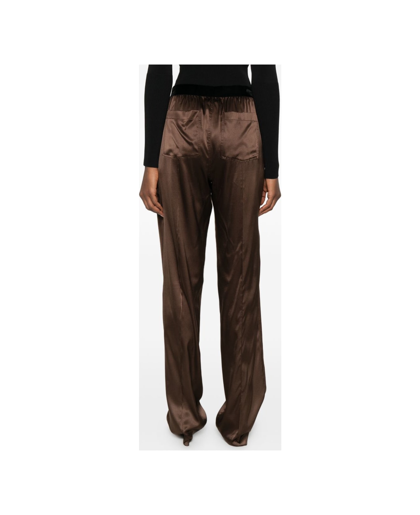 Tom Ford Pajama Silk Trousers - Brown