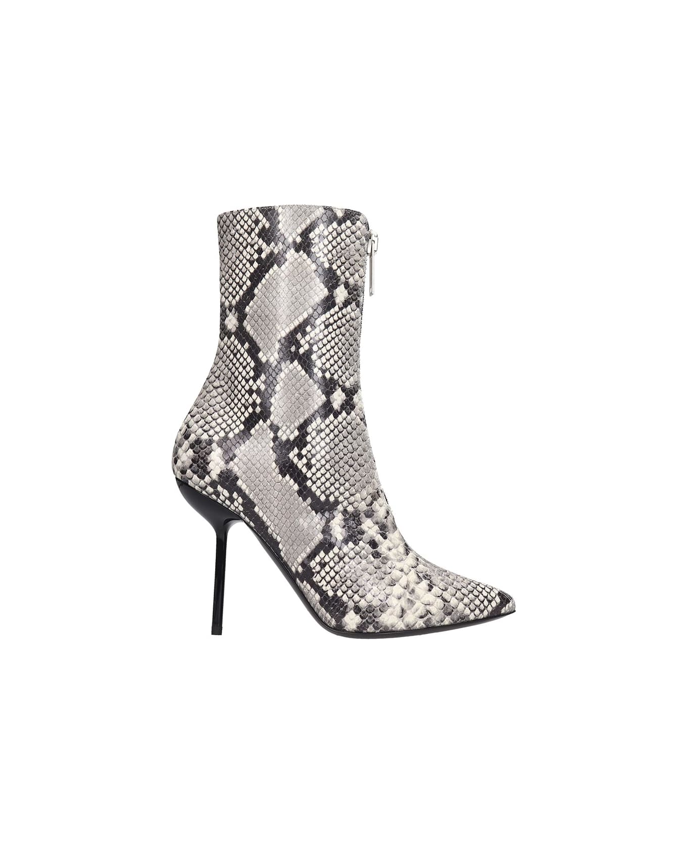Ben Taverniti Unravel Project High Heels Ankle Boots In Animalier Leather - Animalier