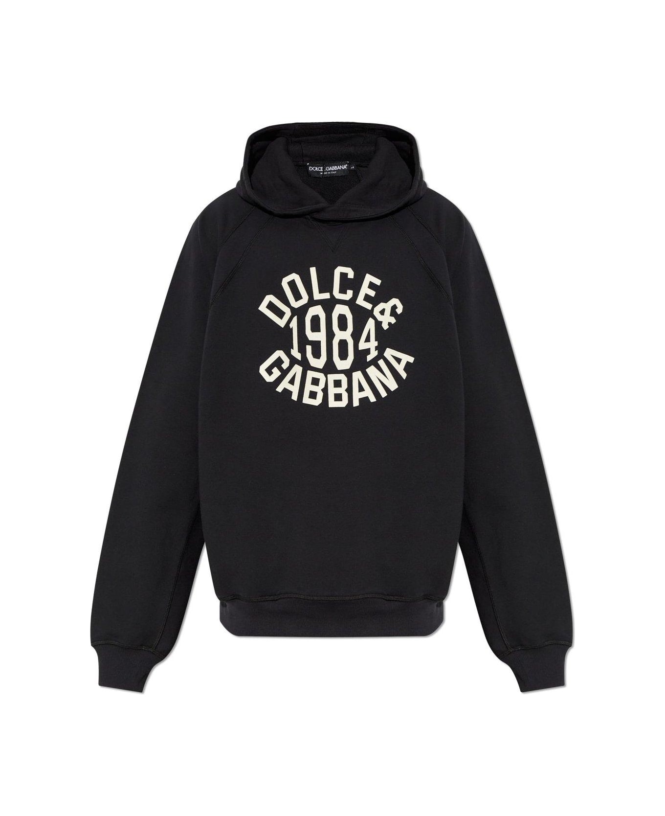 Dolce & Gabbana Logo Printed Hoodie - Black