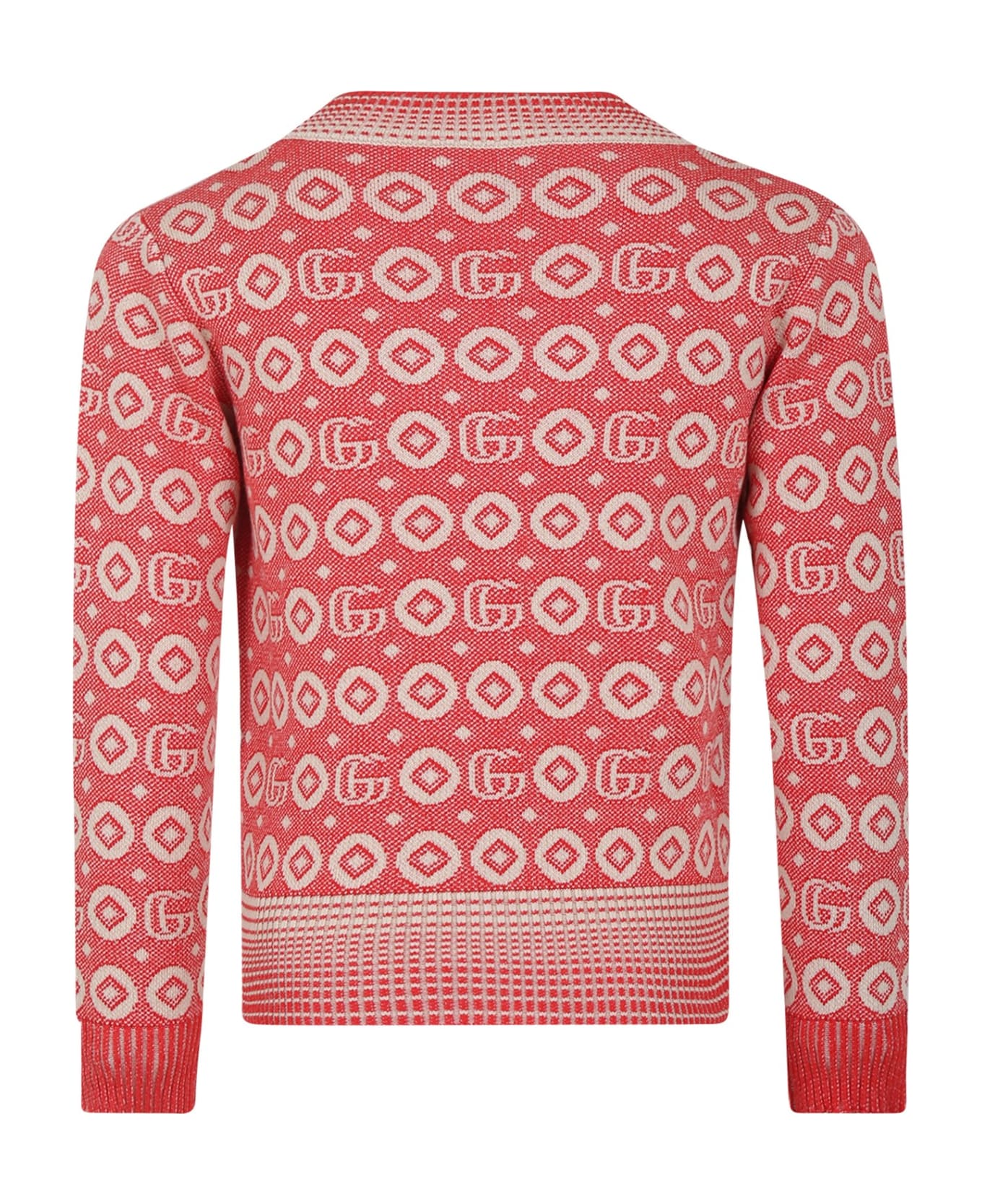Gucci Red Sweater For Boy With Double G - Red