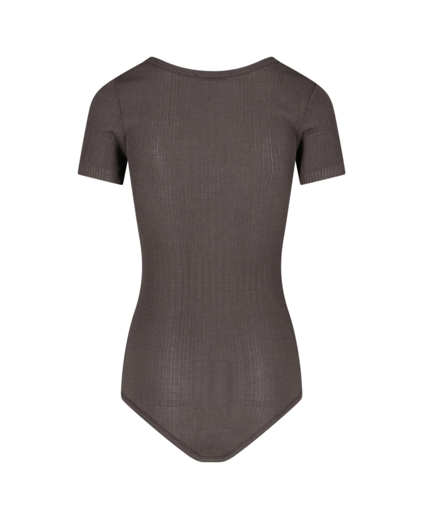 Lemaire Ribbed Bodysuit - Brown