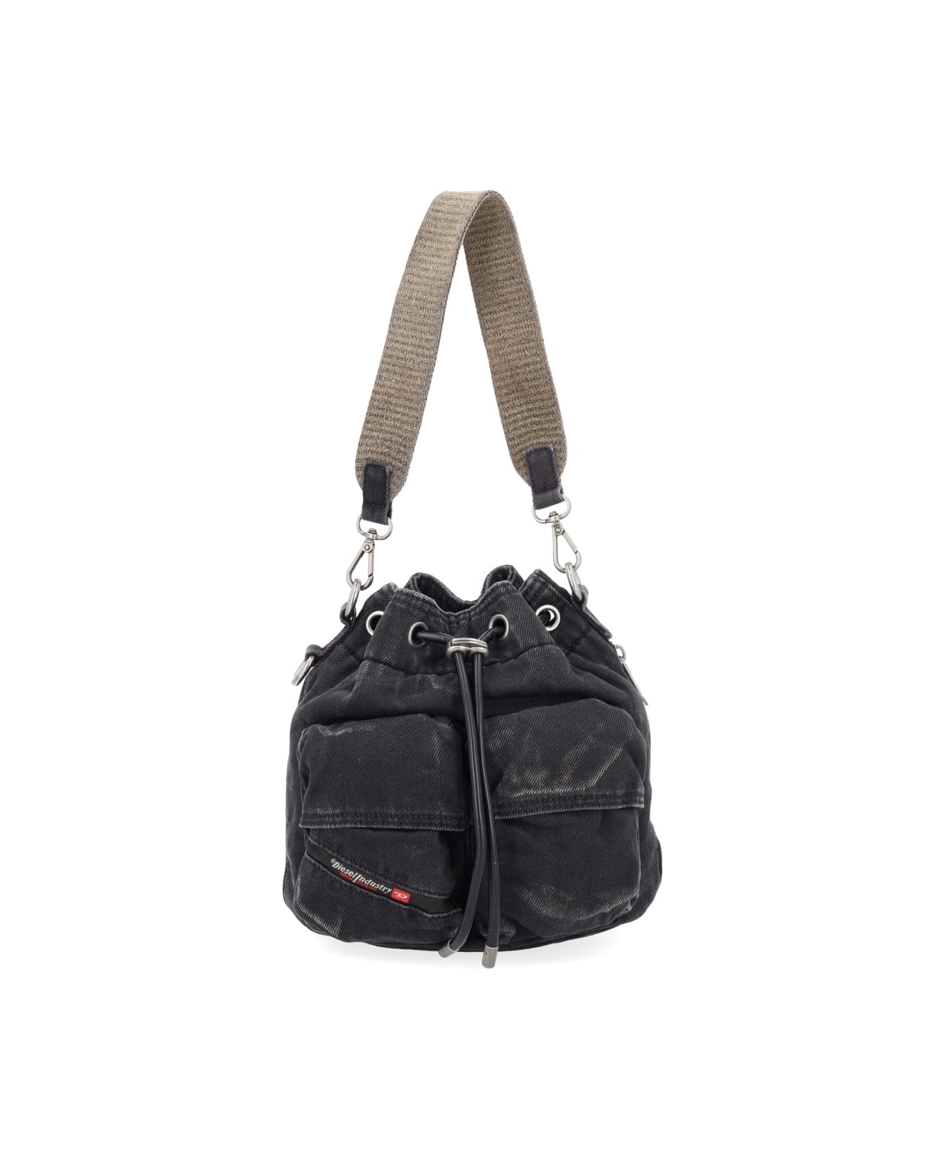 Diesel "multi-pkts Bucket X" Bag - BLACK ショルダーバッグ