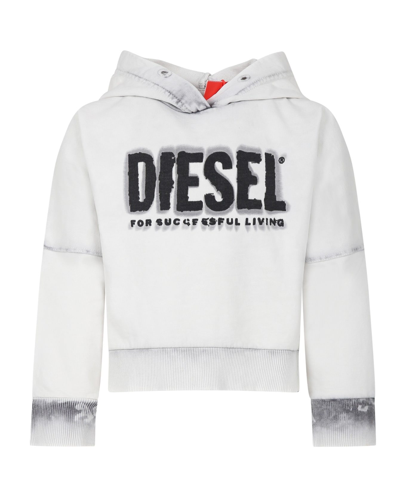 Diesel Ivory Sweatshirt For Girl With Logo - Ivory