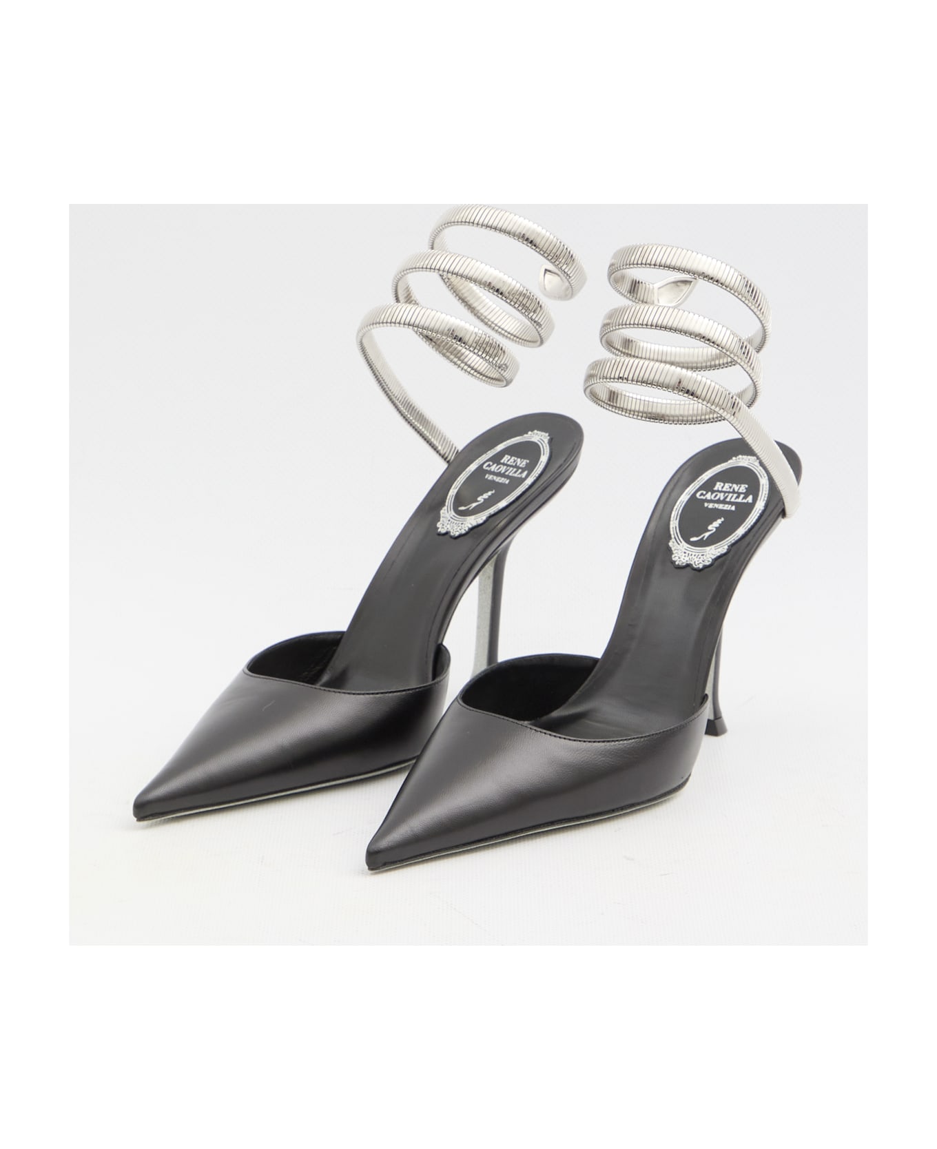 René Caovilla Juniper 105 Pumps - BLACK ハイヒール