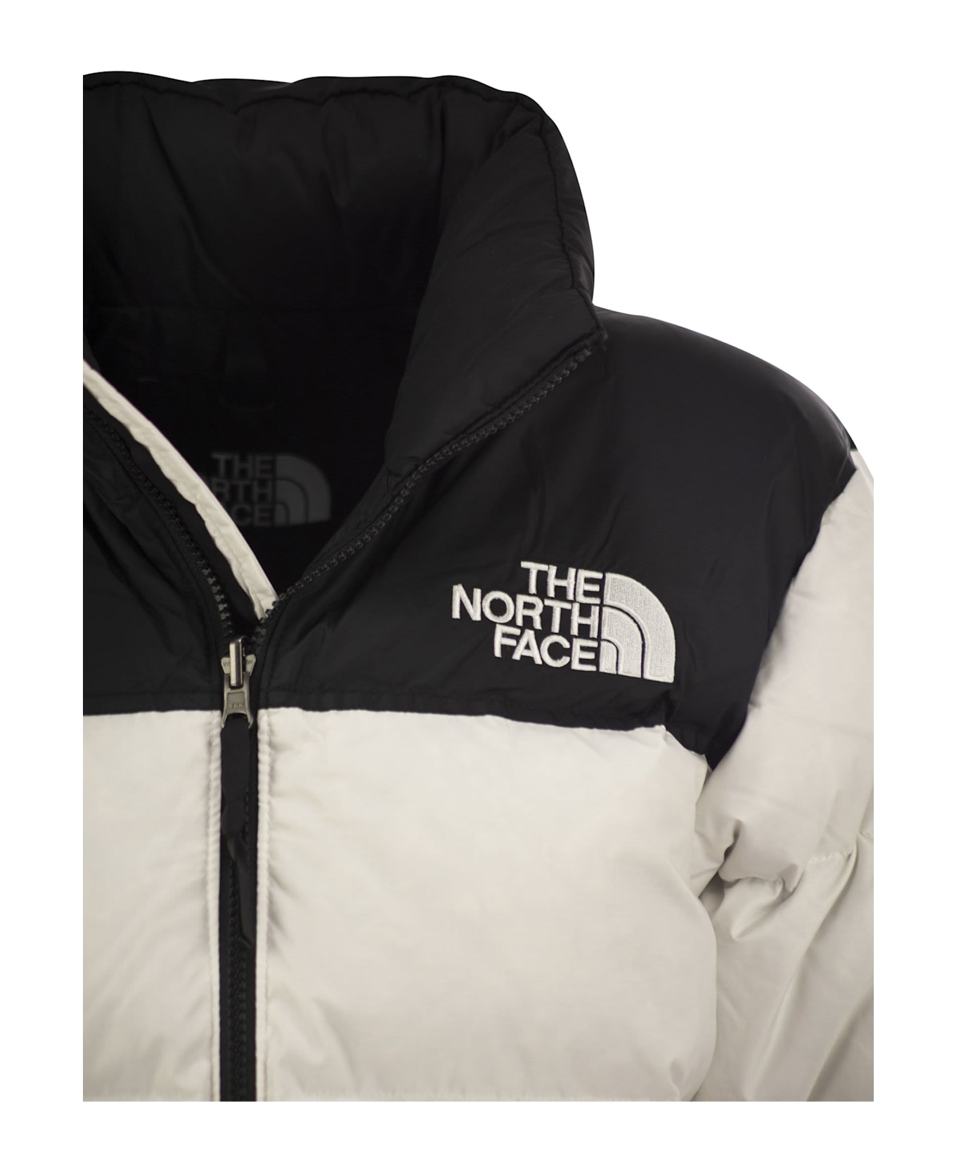 The North Face Retro 1996 - Two-tone Down Jacket - White Dune Tnf Black