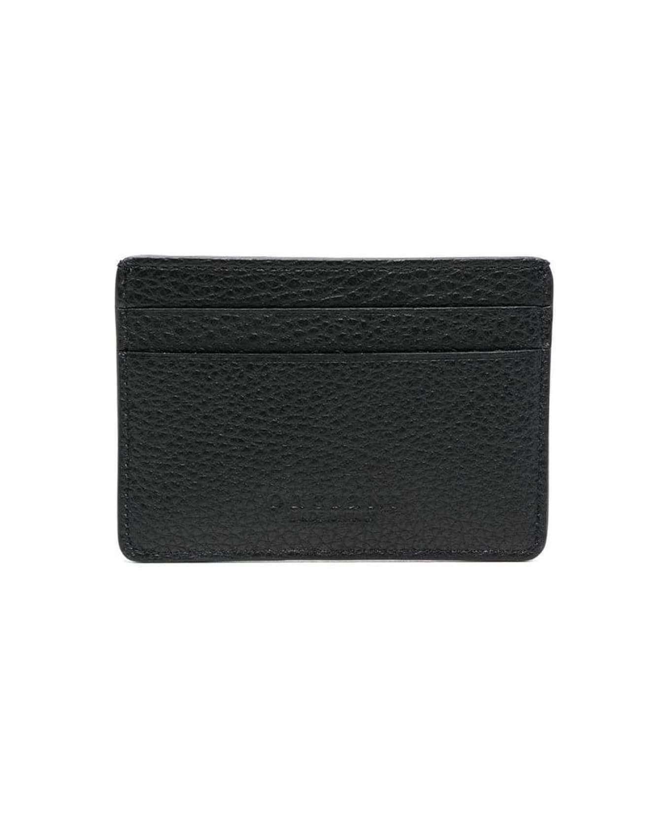 Orciani Micron Leather Card Holder - Black