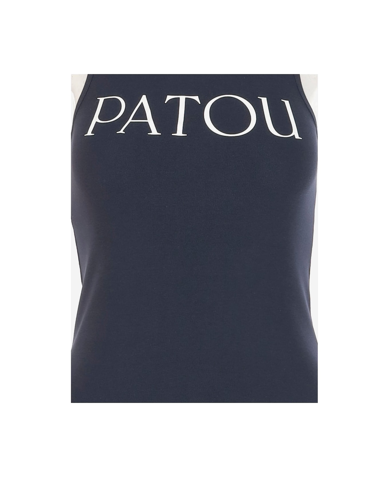 Patou Tank Top With Logo - Blue