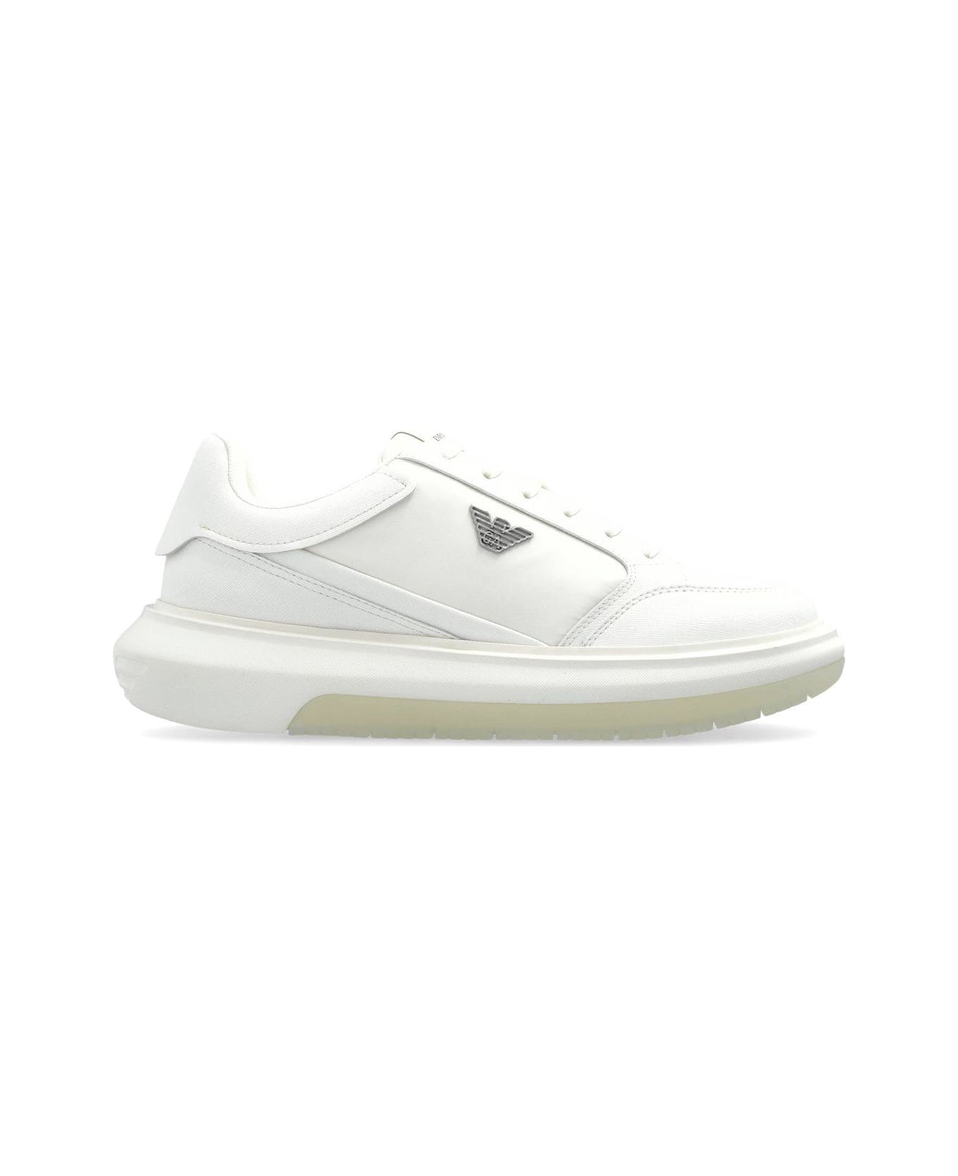 Emporio Armani Sneakers With Logo - White
