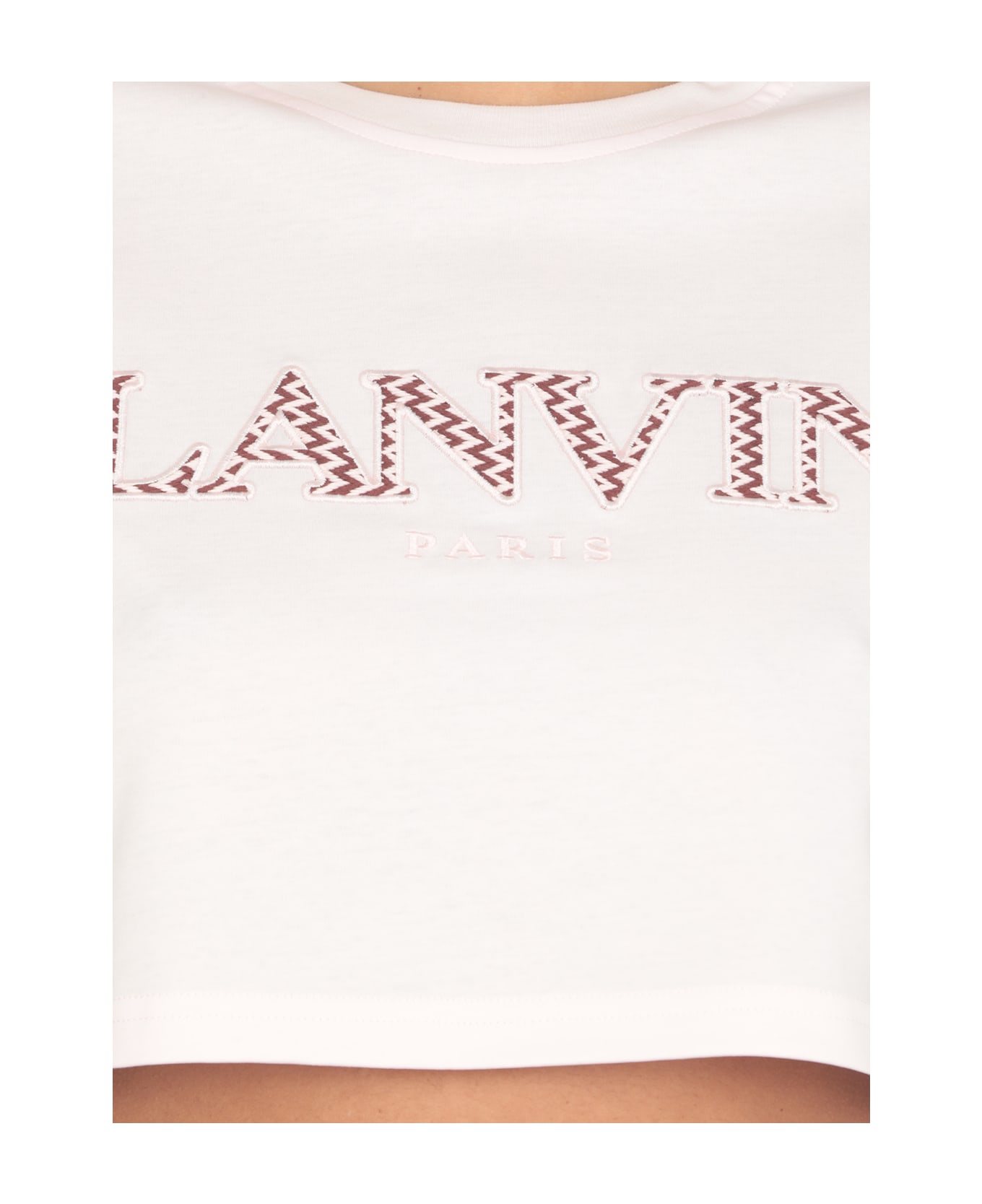 Lanvin Cotton Cropped T-shirt - Pink