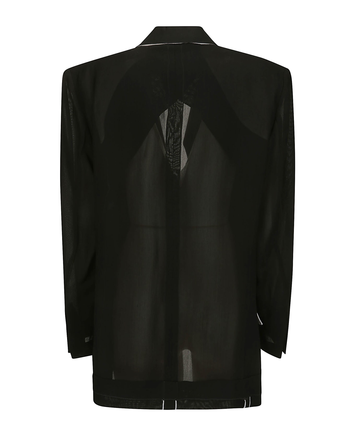 Victoria Beckham Fold Detail Tailored Jacket - BLACK ブレザー
