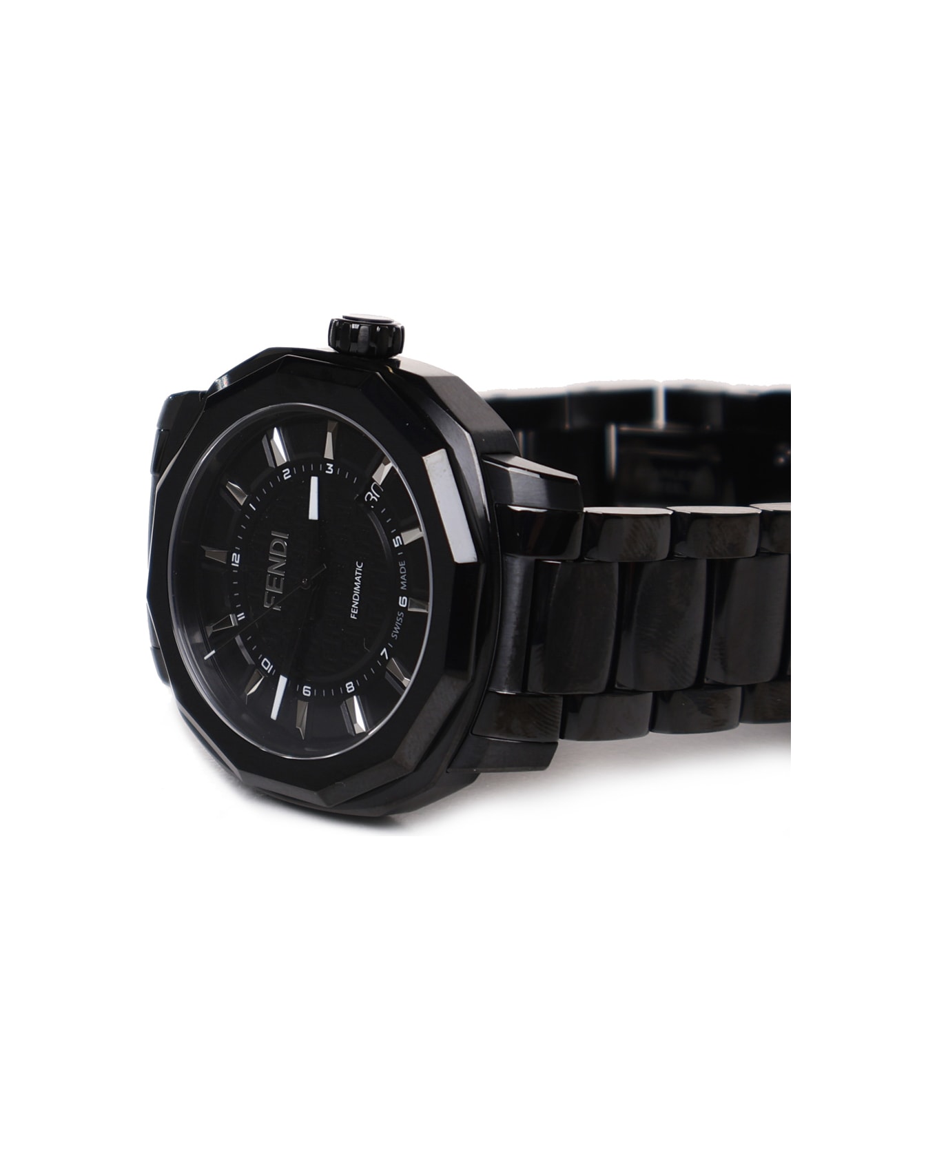 Fendi Matic Geometric Automatic Watch - Black